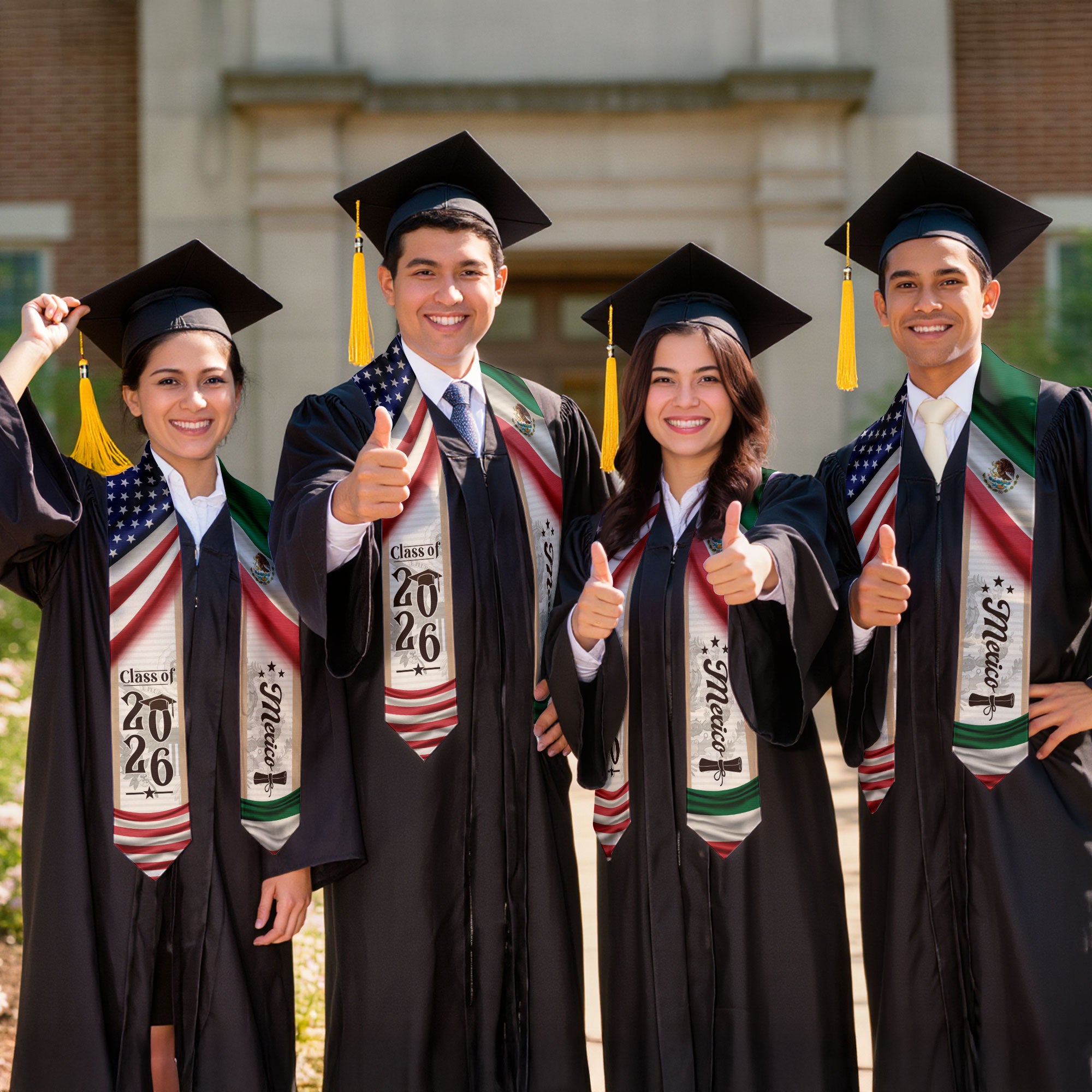 Mexican Graduation Sash Mexico 2026, Stole for Graduate Ceremony