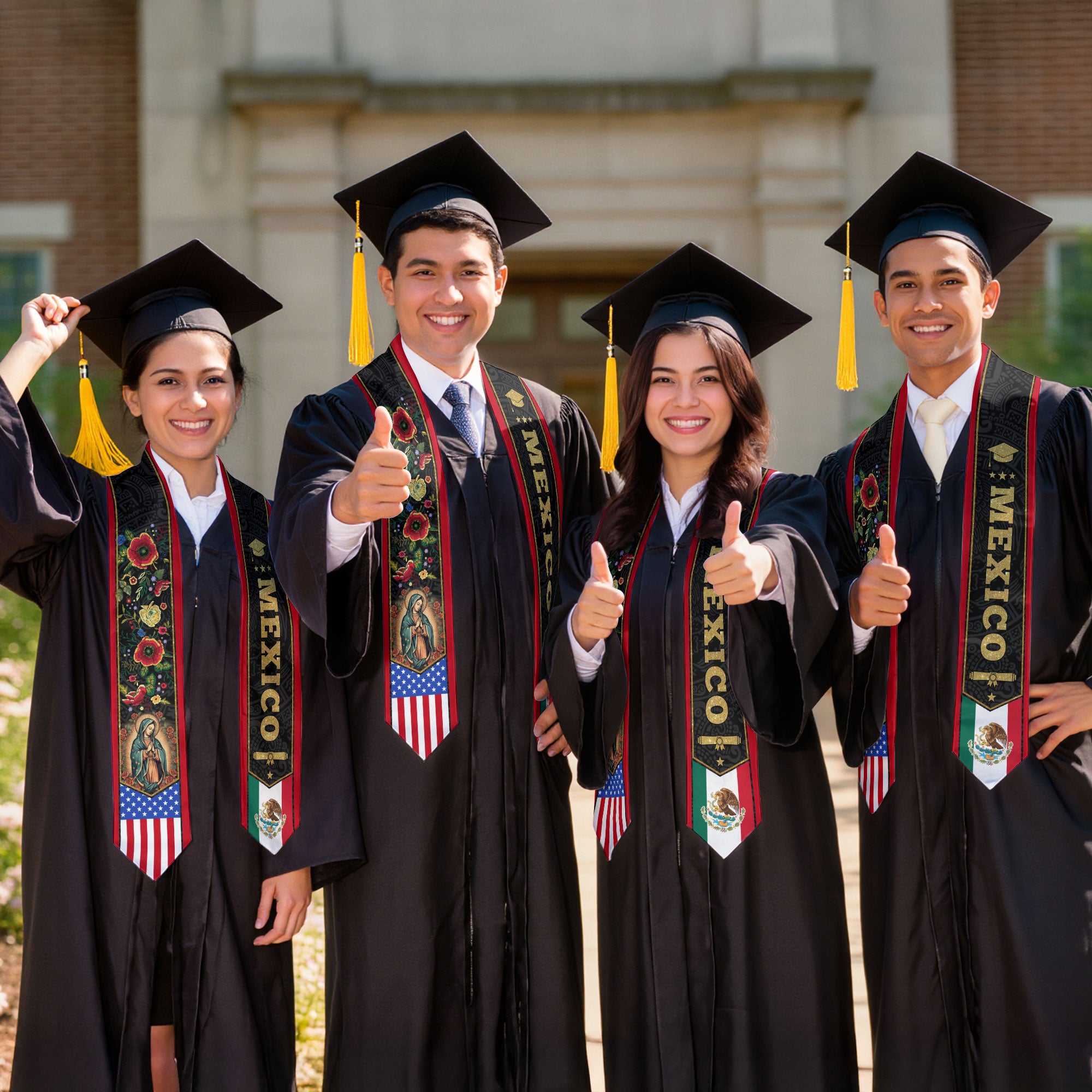 Mexico Stole Graduation 2026, Mexican Sash for Proud Graduate