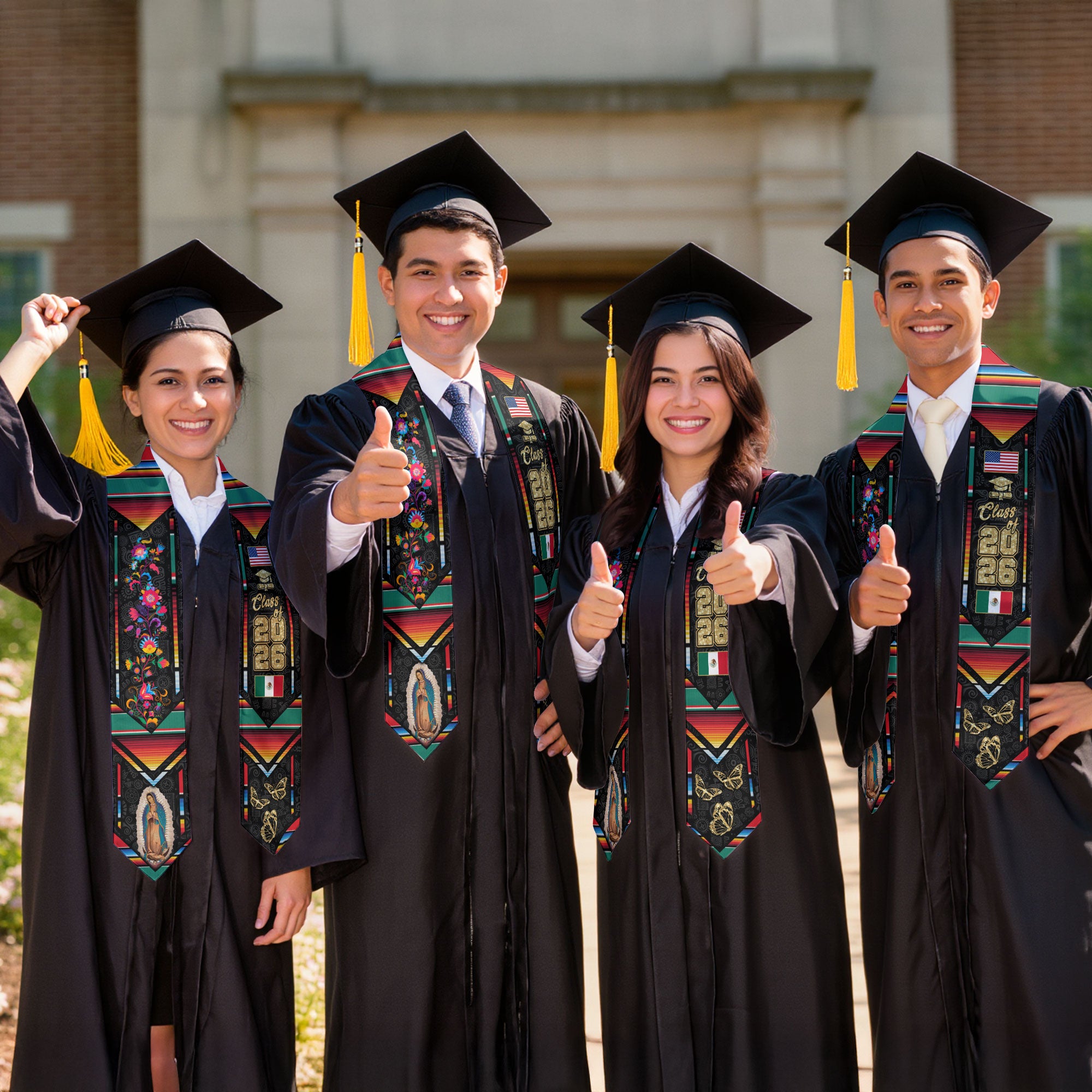 Mexican Stole Mexico Graduation 2026, Sash for Graduate Ceremony