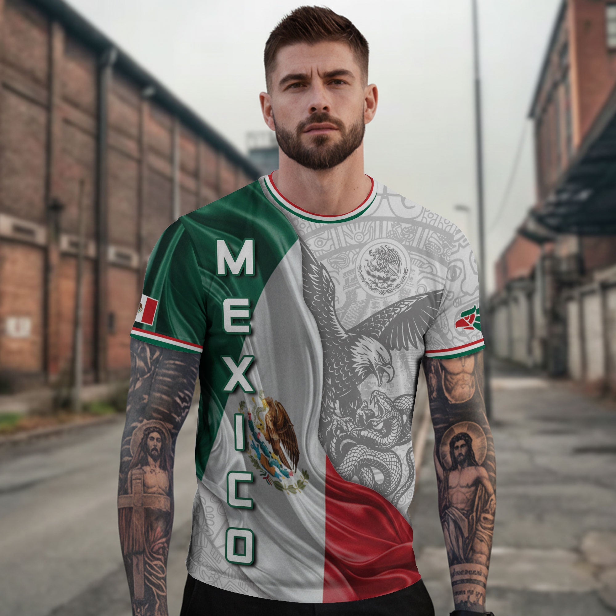 Mexico Flag Eagle Serpent Aztec Heritage National Pride Identity Shirt