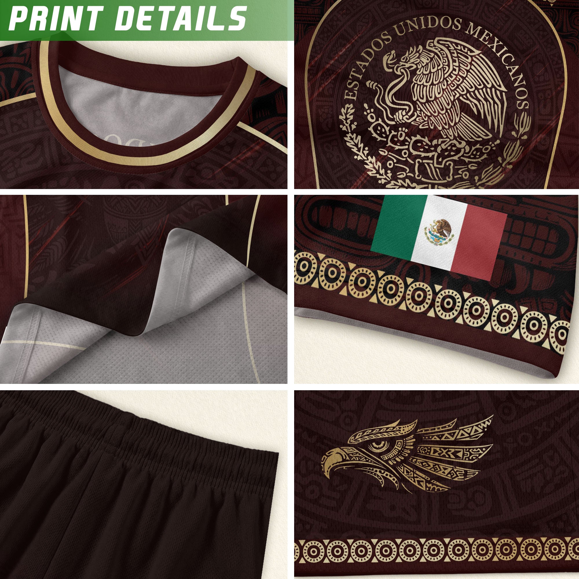 Mexico Cultural Heritage Soccer Jersey Red And Gold, Pride Beyond the Game