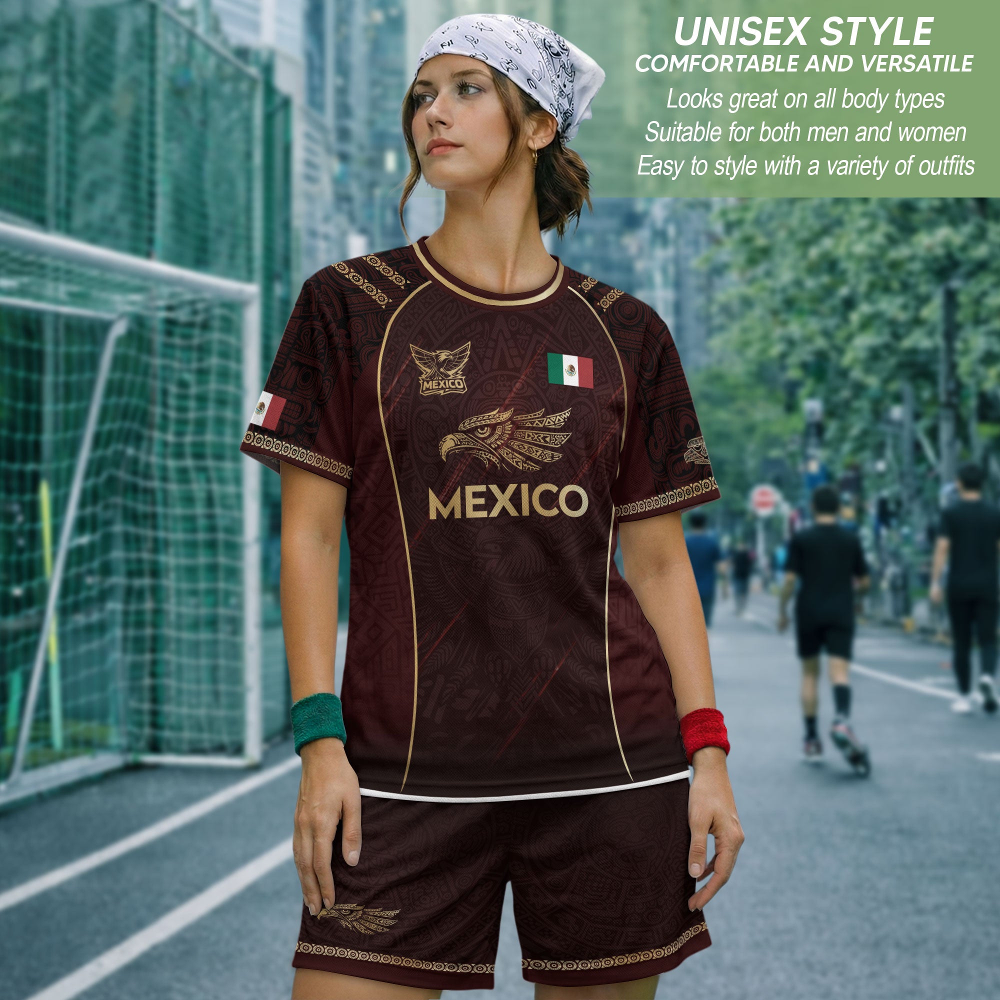 Mexico Cultural Heritage Soccer Jersey Red And Gold, Pride Beyond the Game