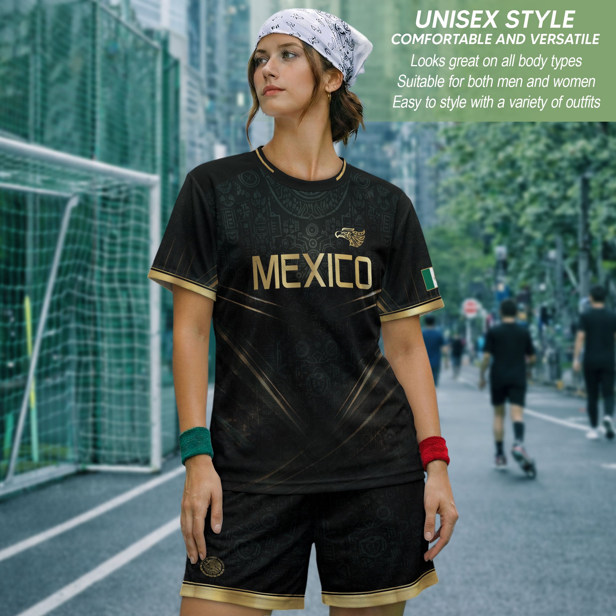 Mexico Heritage Football Jersey Black Gold, Tradition Meets Modern Expression