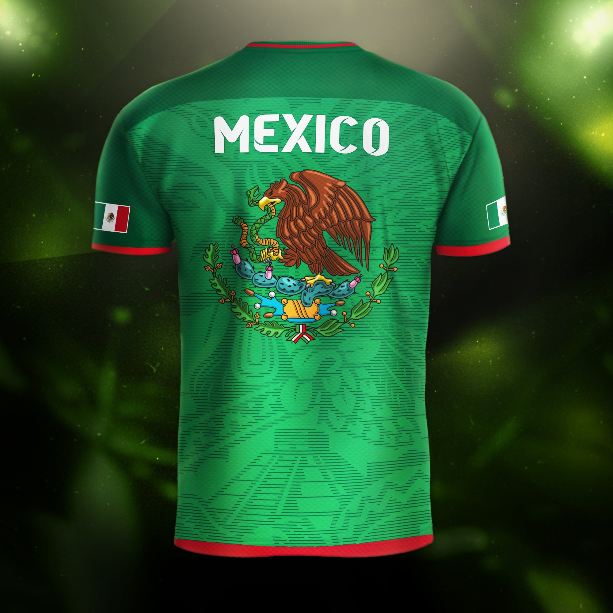 Mexico Green National Emblem Heritage Soccer Jersey