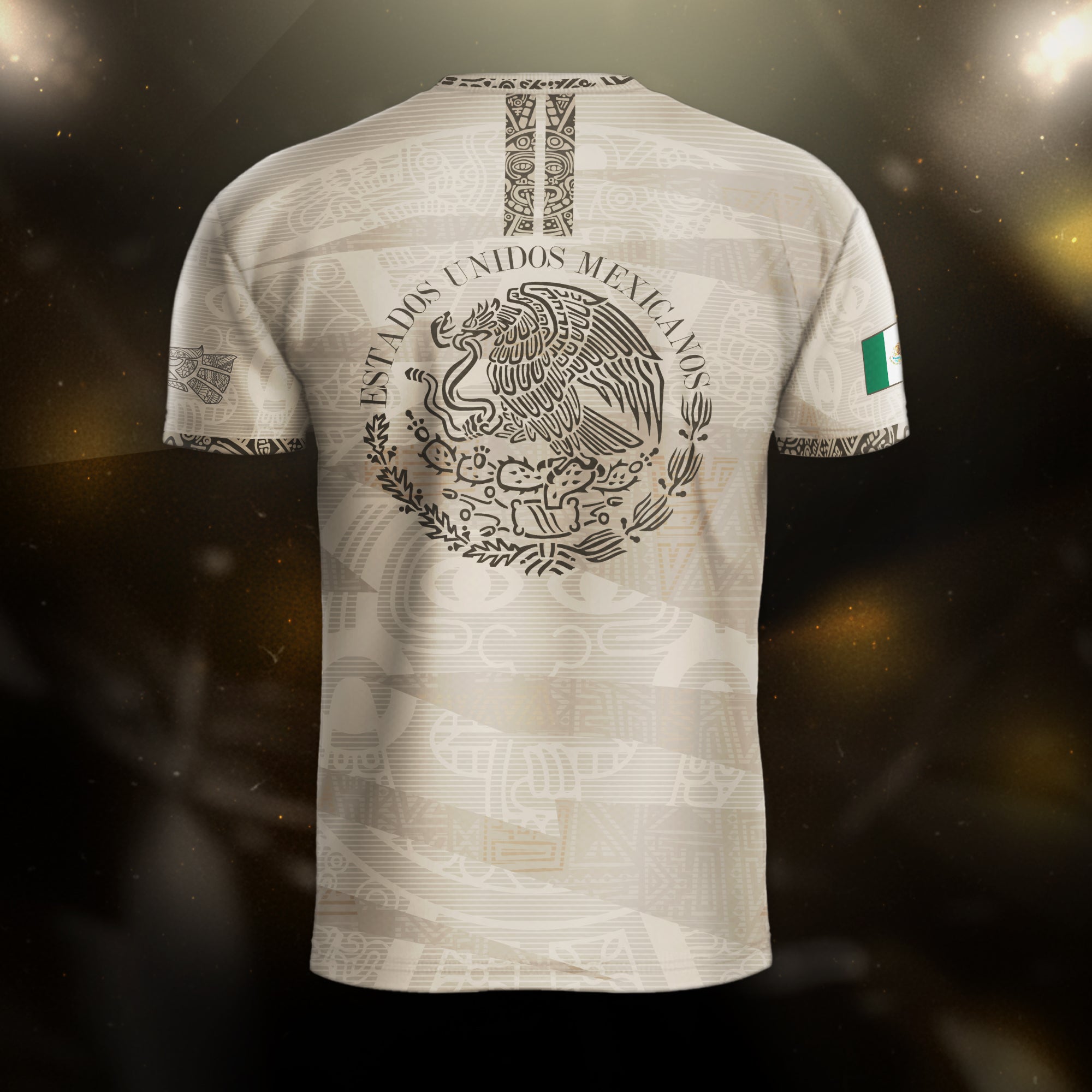 Mexico Beige Aztec Heritage Soccer Jersey