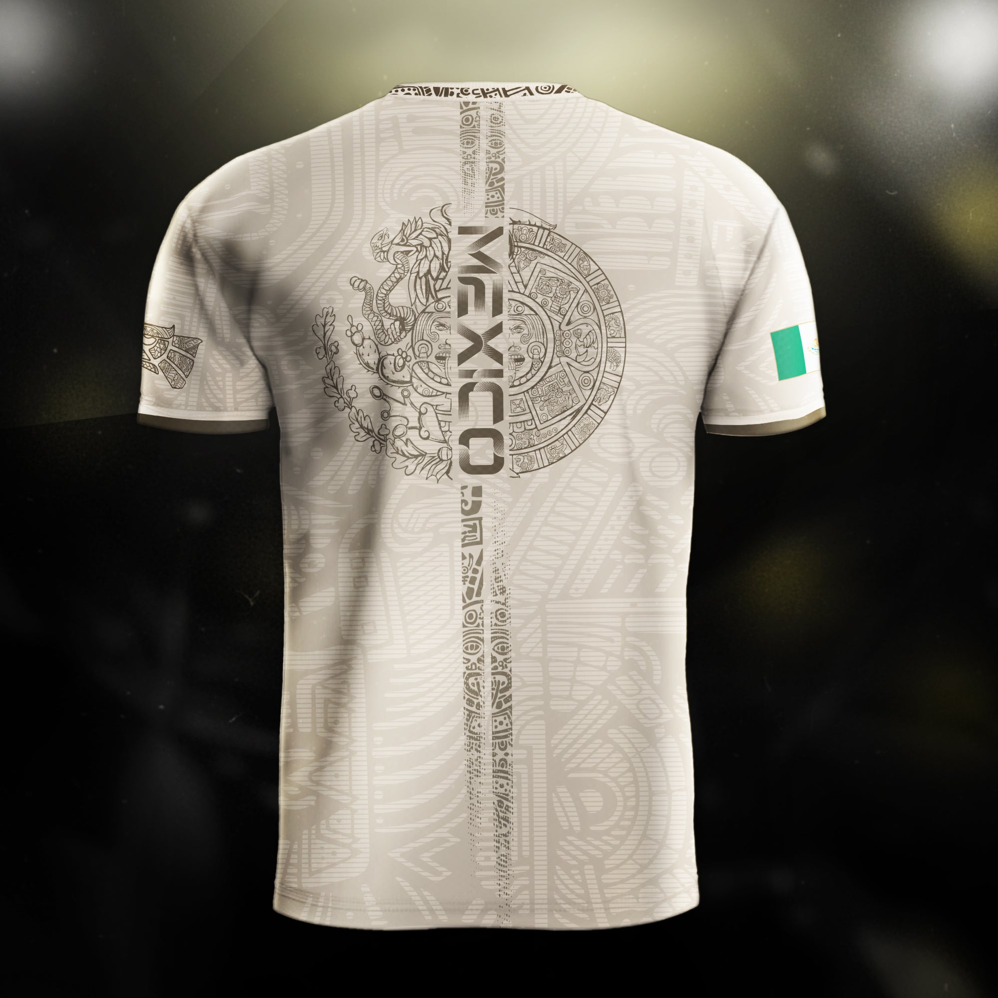 Mexico Beige Aztec Eagle Heritage Adult Soccer Jersey