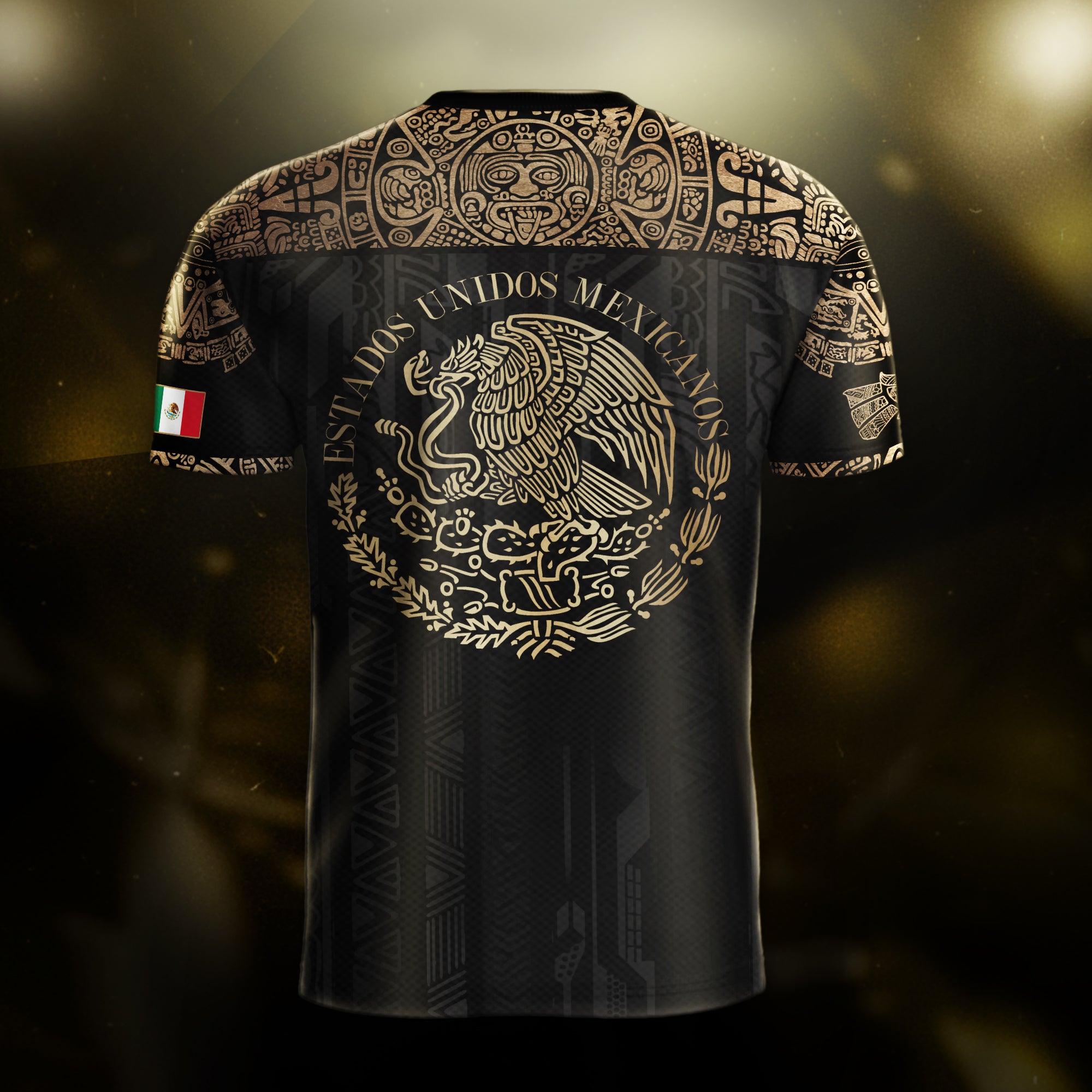 Mexico Black Eagle Aztec Heritage Soccer Jersey
