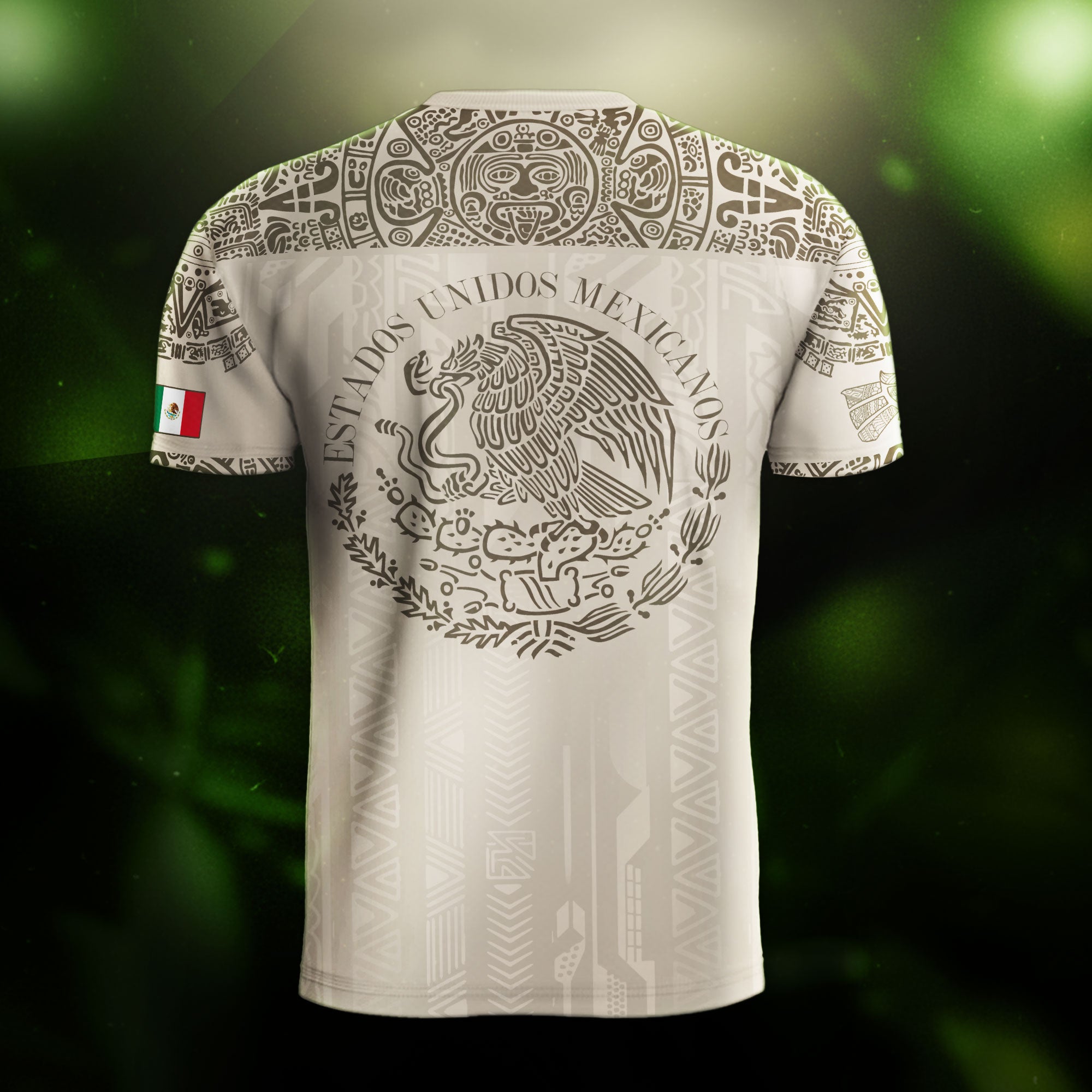 Mexico Beige Aztec Eagle Heritage Soccer Jersey