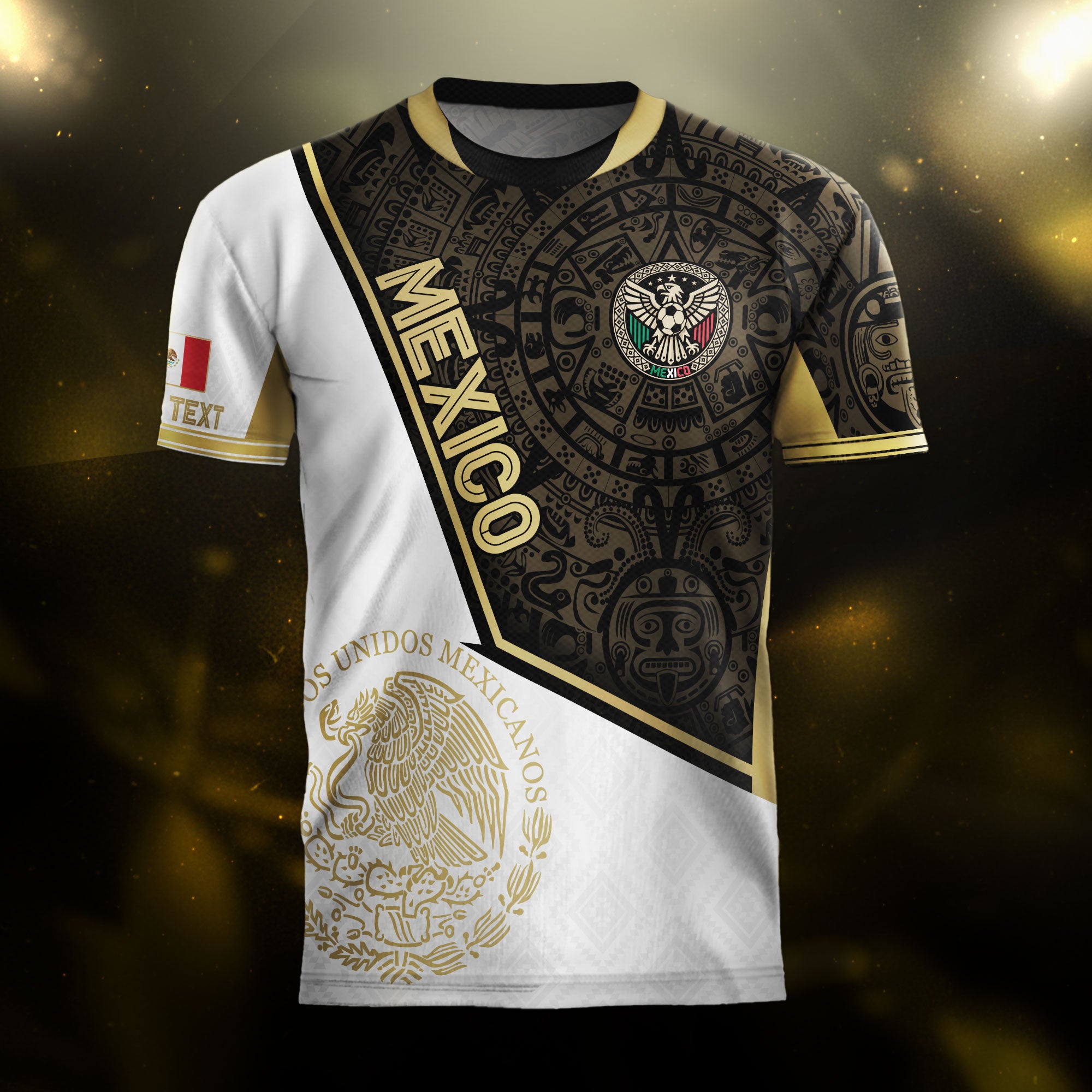 Custom Mexico Soccer Jersey with Name & Number – Aztec Style
