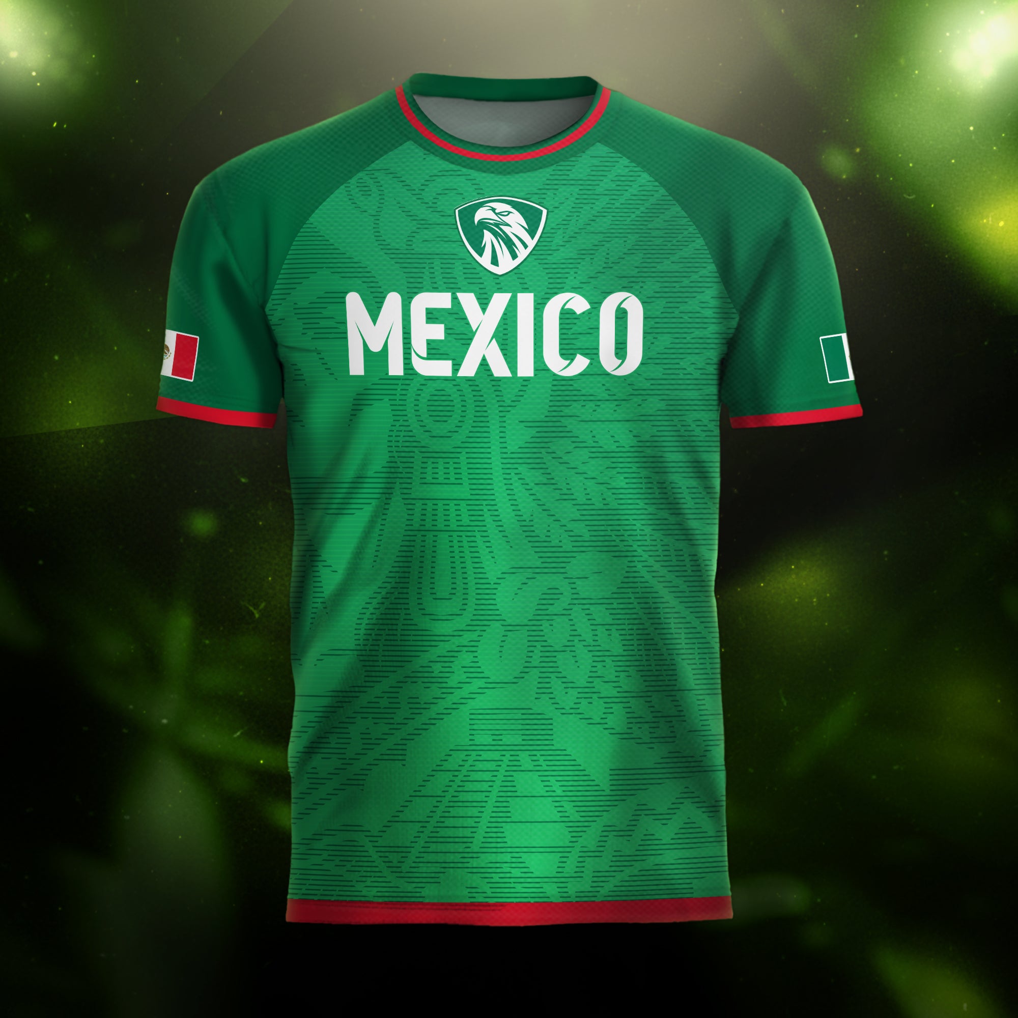 Mexico Green National Emblem Heritage Soccer Jersey