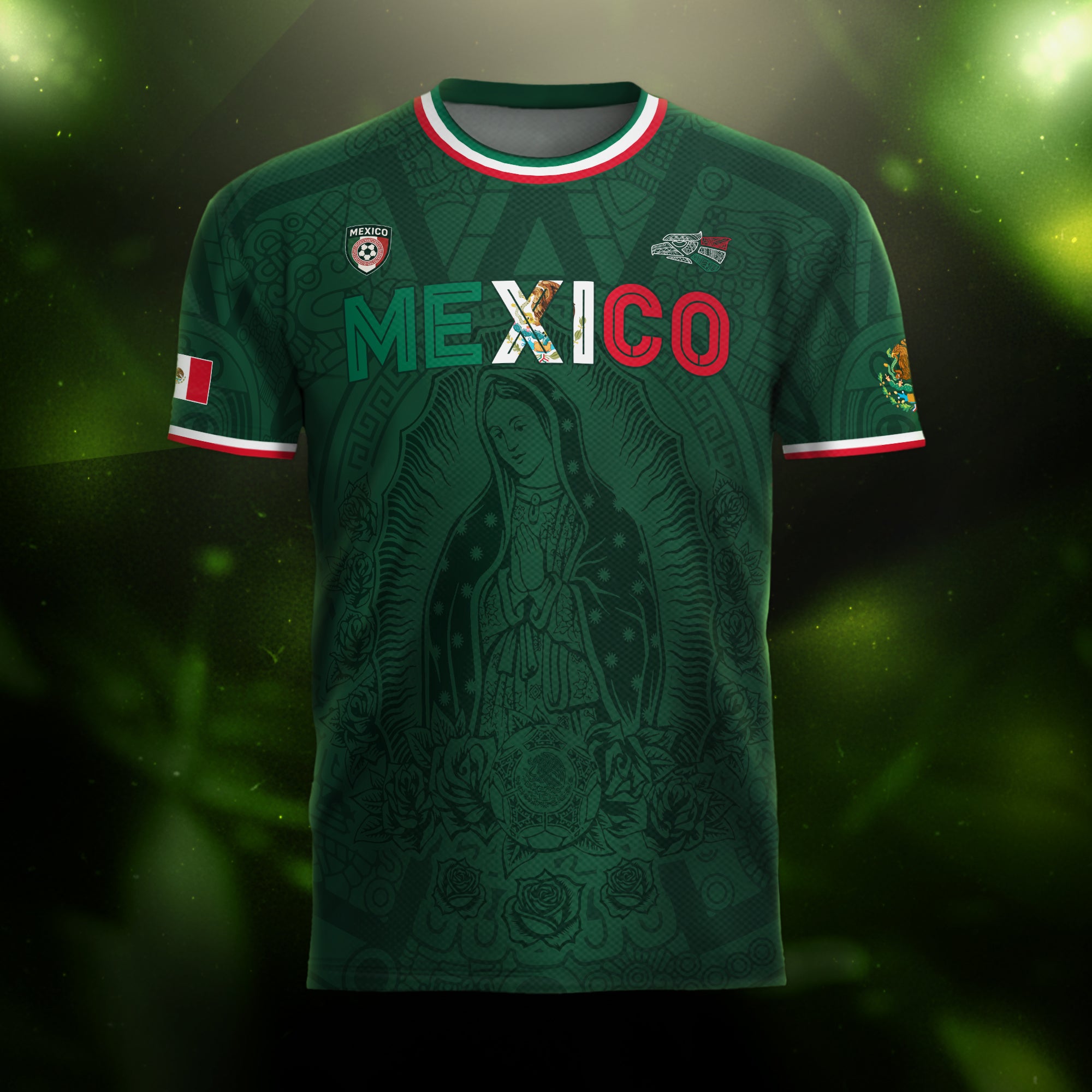 Mexico Virgin Of Guadalupe Green Heritage Soccer Jersey