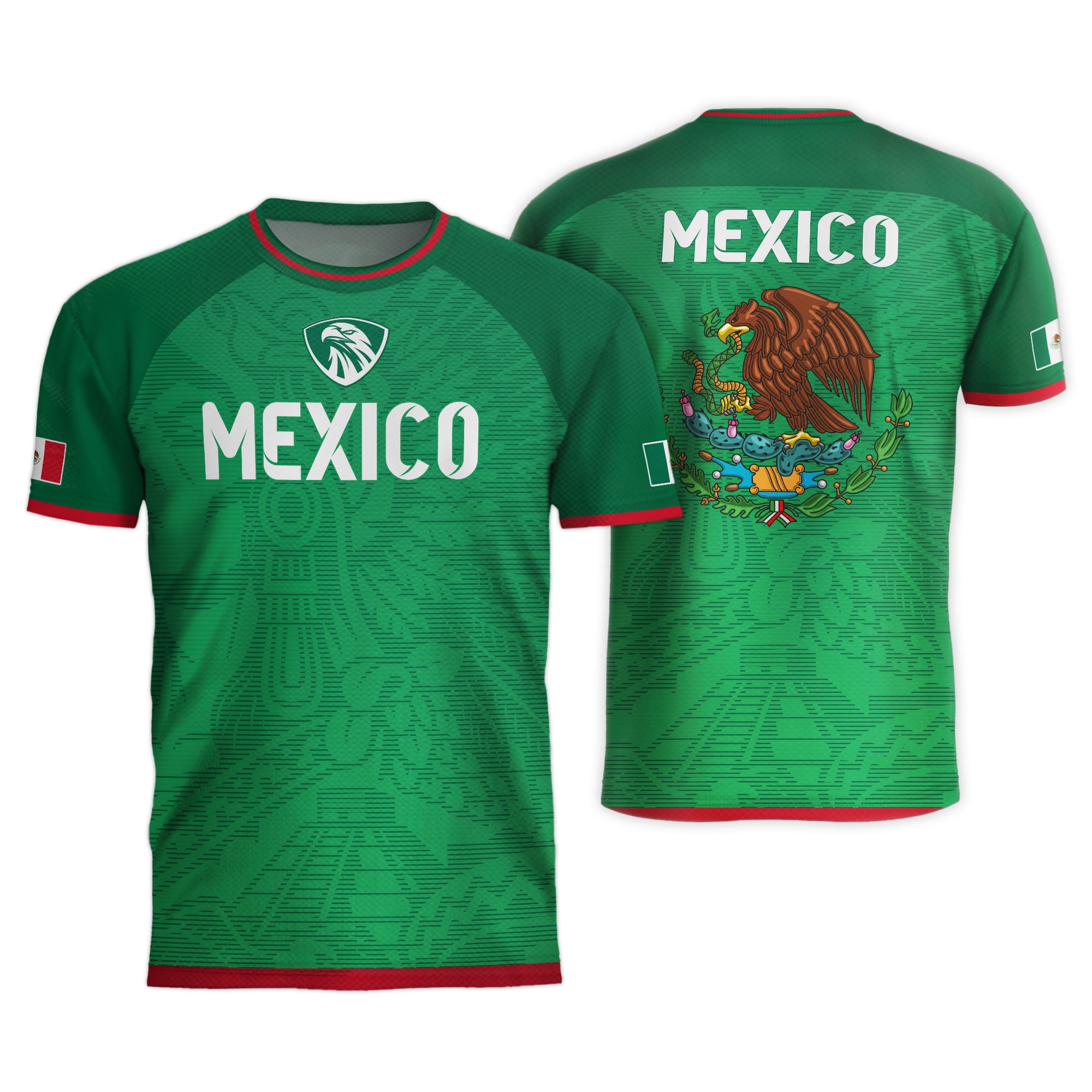 Mexico Green National Emblem Heritage Soccer Jersey