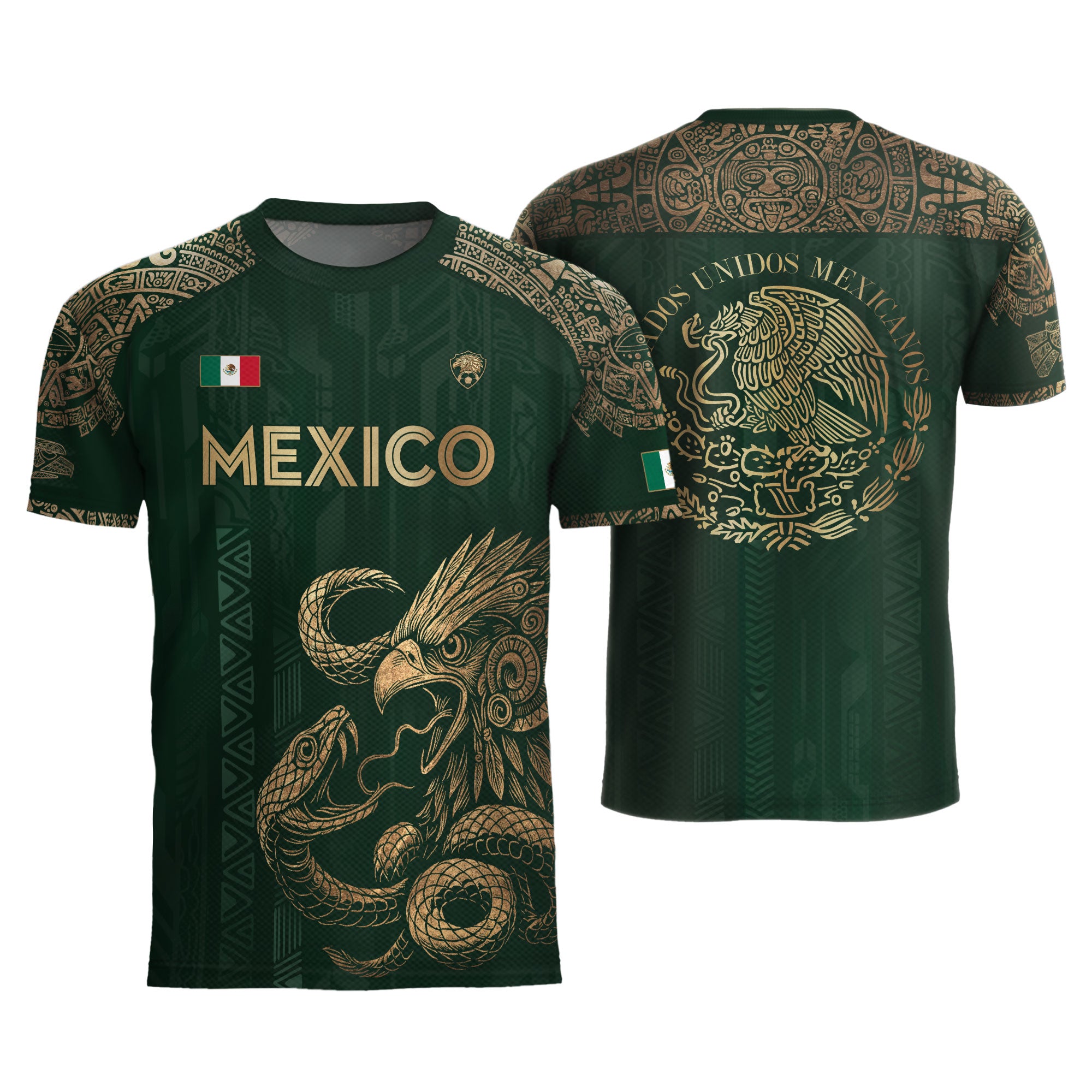 Mexico Green Aztec Eagle Heritage Soccer Jersey