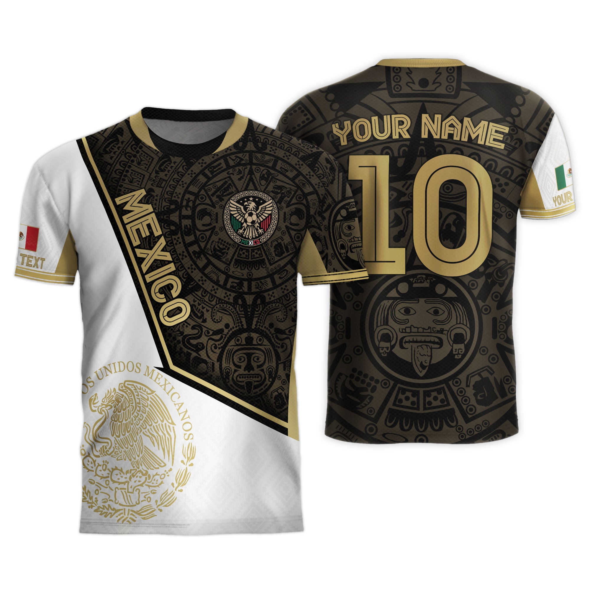 Custom Mexico Soccer Jersey with Name & Number – Aztec Style