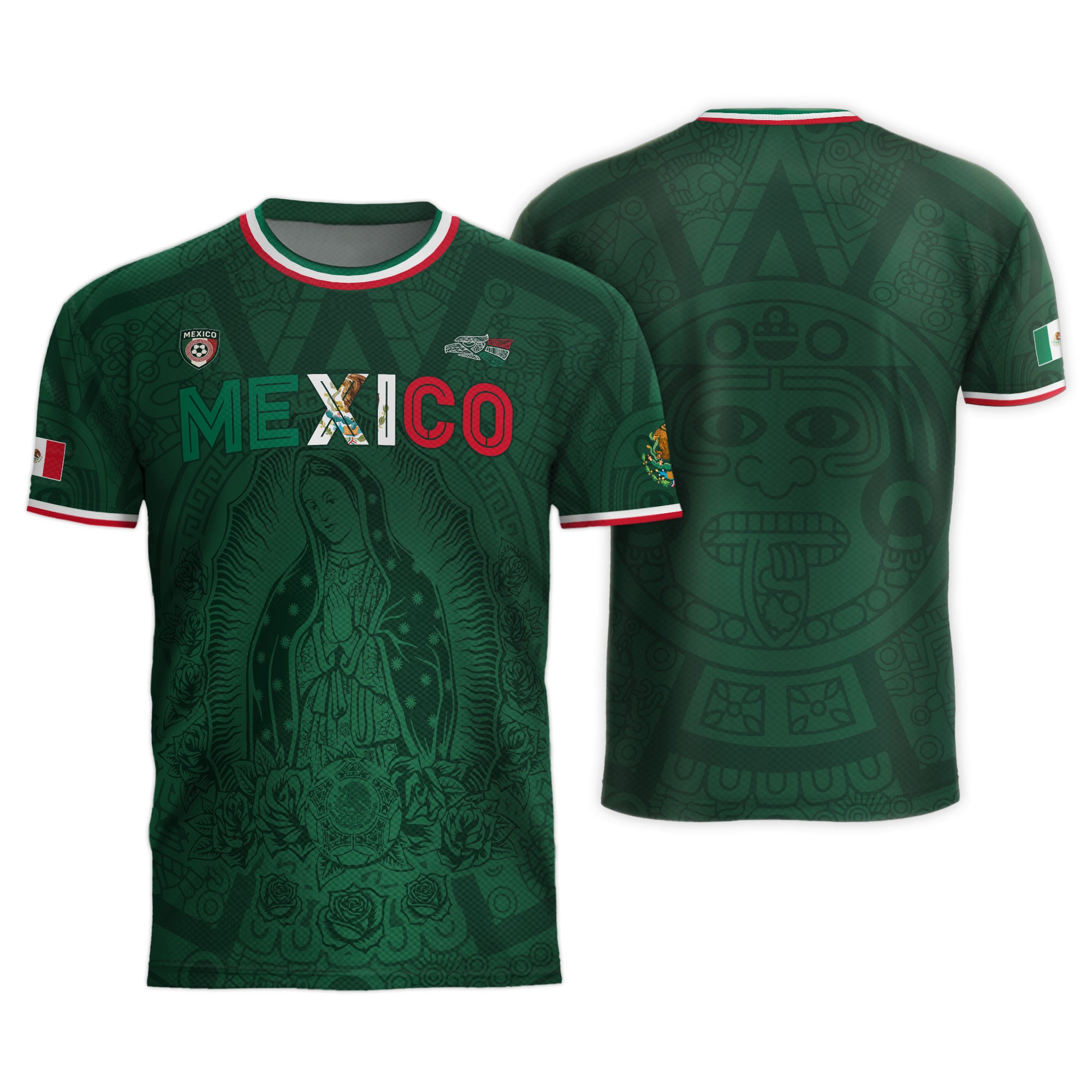 Mexico Virgin Of Guadalupe Green Heritage Soccer Jersey