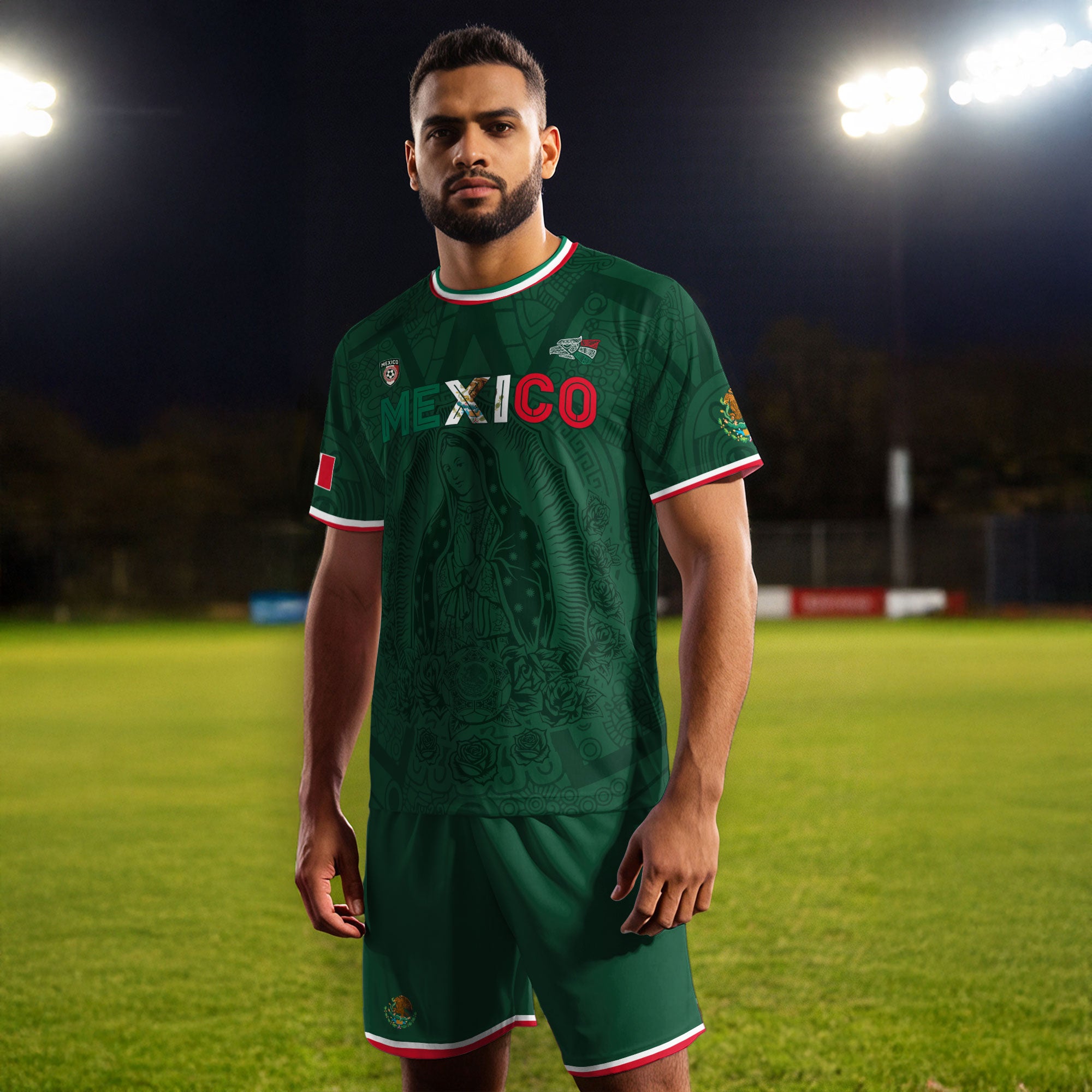 Mexico Virgin Of Guadalupe Green Heritage Soccer Jersey