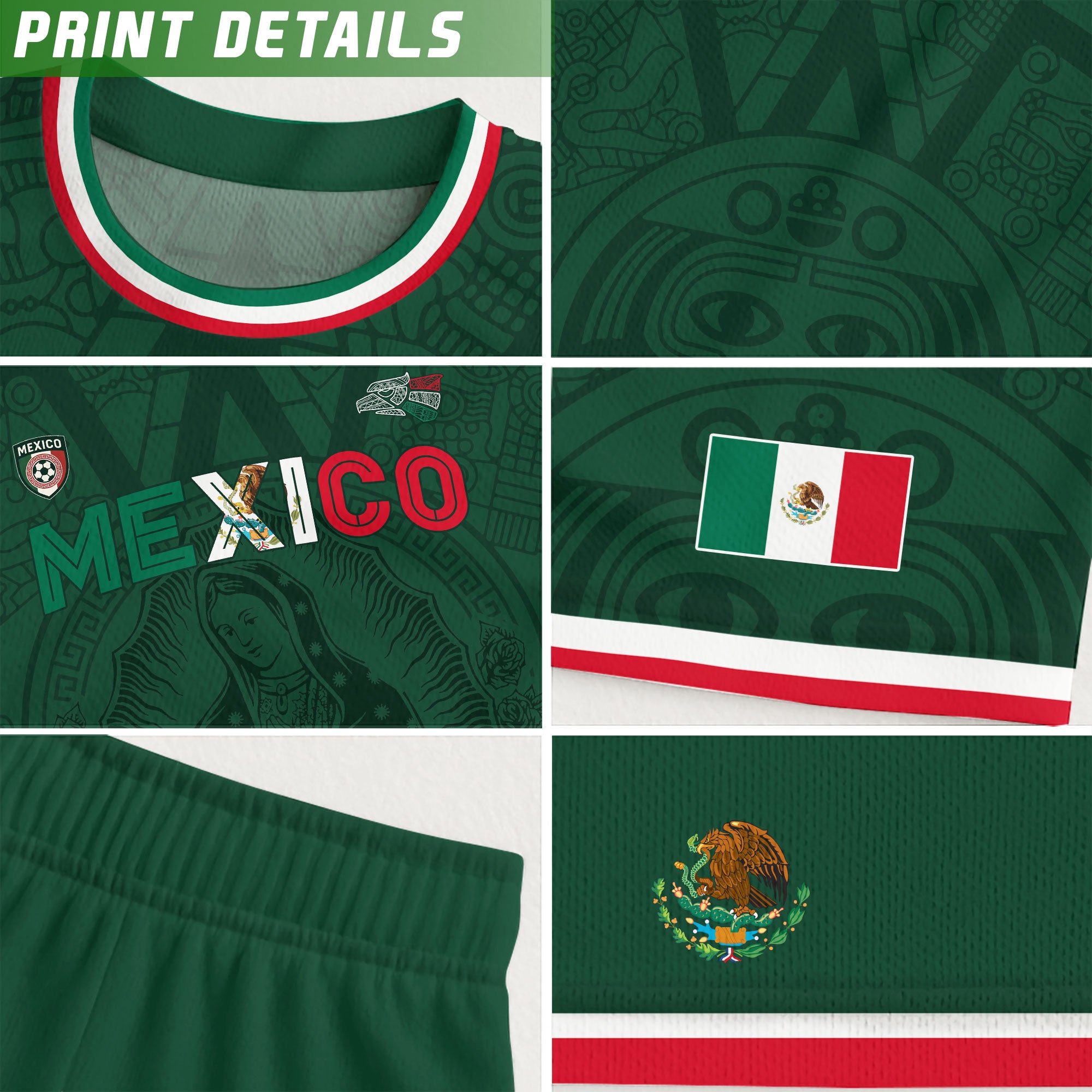 Mexico Virgin Of Guadalupe Green Heritage Soccer Jersey