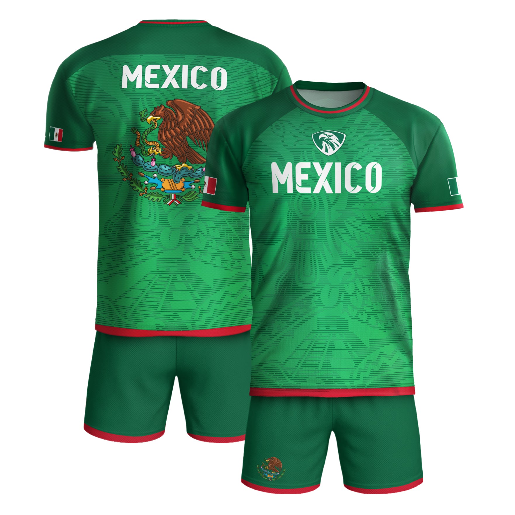 Mexico Green National Emblem Heritage Soccer Jersey