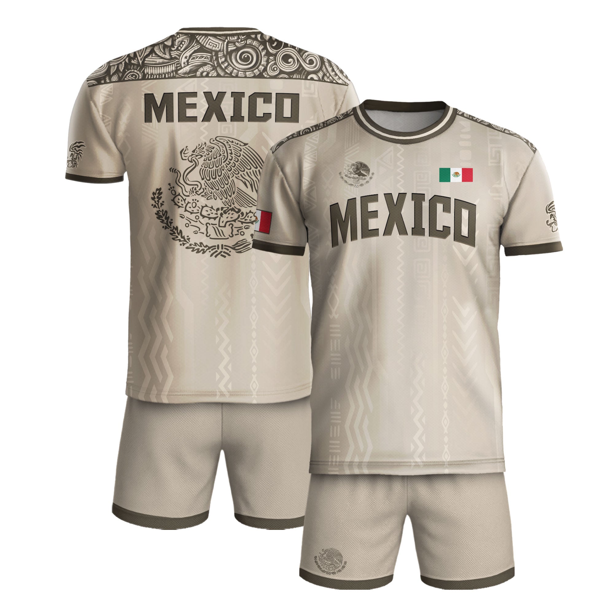 Mexico Aztec Eagle Devouring Serpent Soccer Jersey