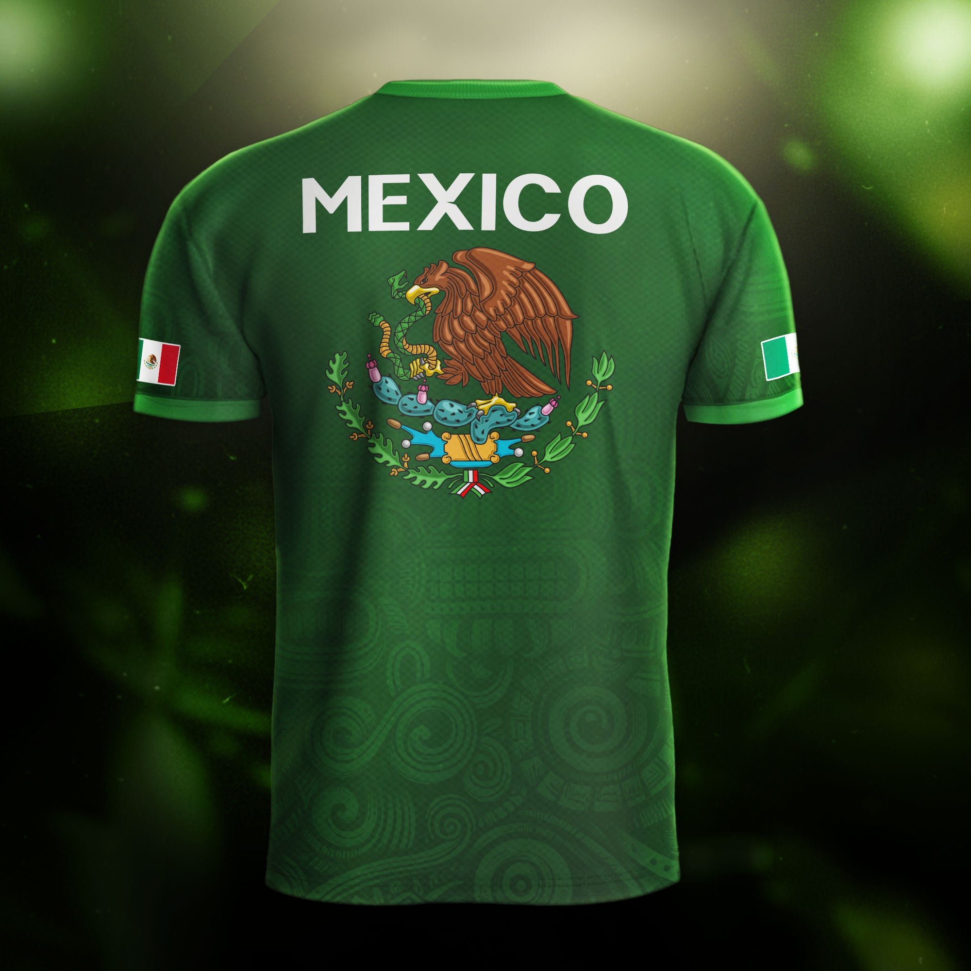 Mexico Green Eagle and Serpent National Pride Soccer Jersey