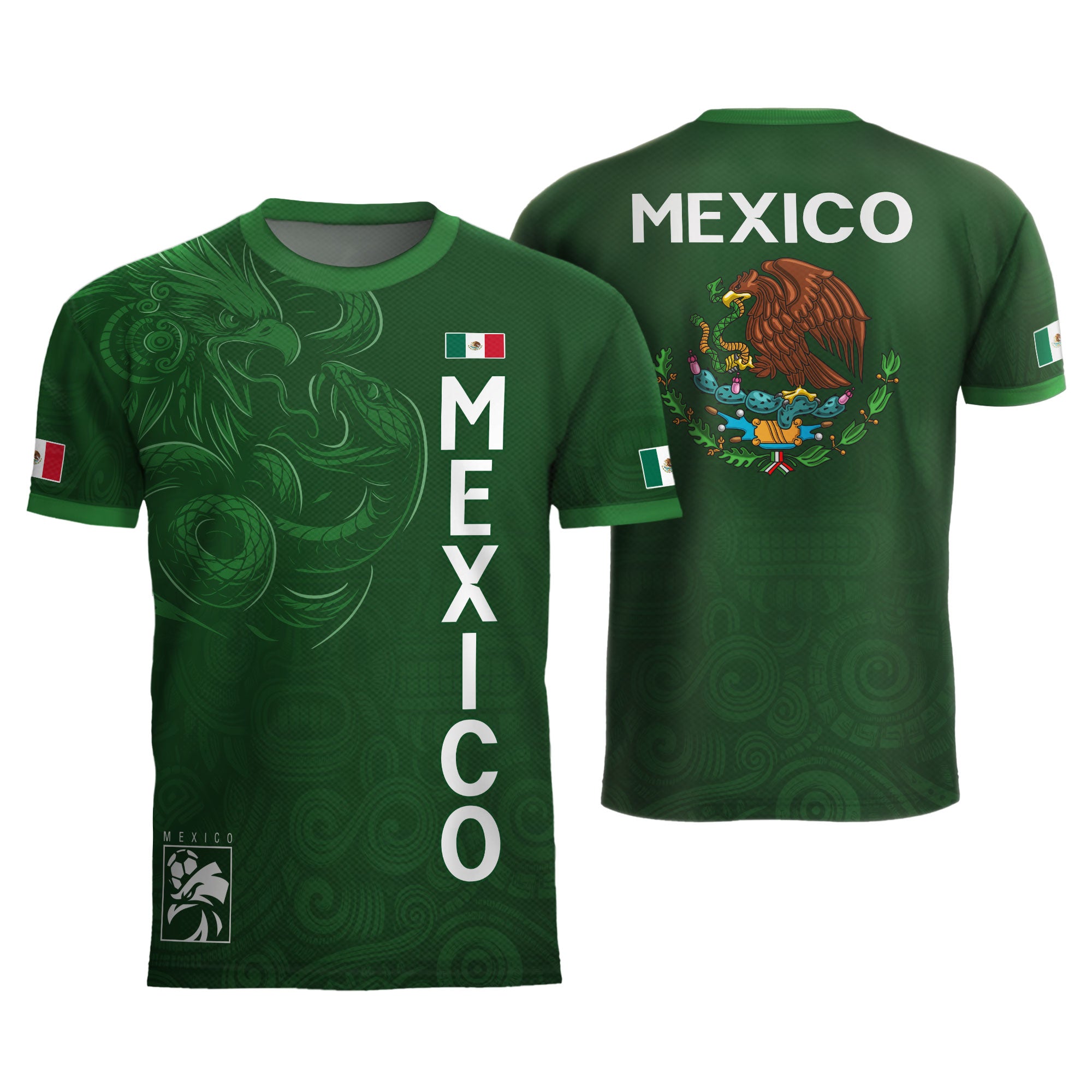 Mexico Green Eagle and Serpent National Pride Soccer Jersey