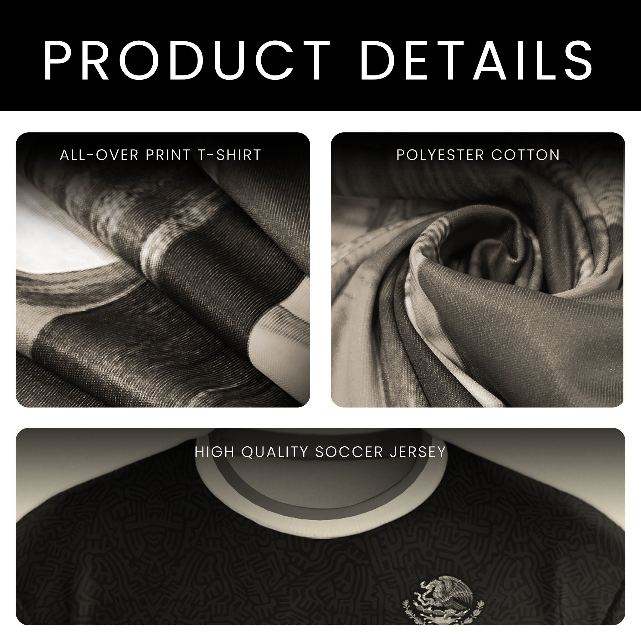 Custom Kids Mexico Soccer Jersey Beige Aztec Eagle Design