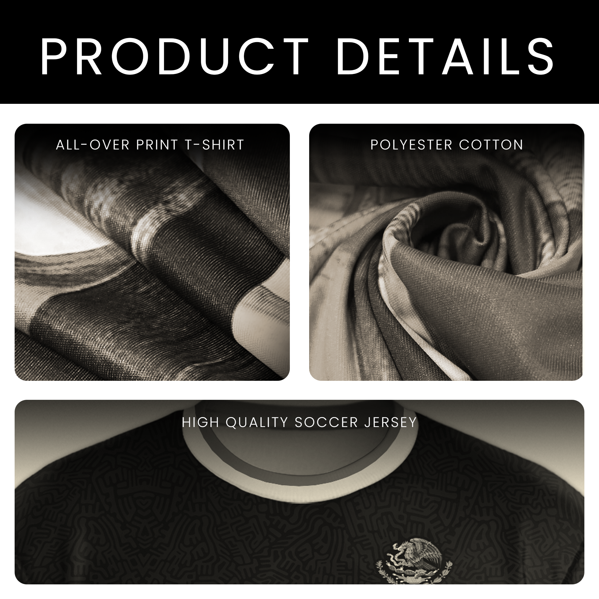 Mexico Kids Soccer Jersey White Green Aztec Pattern Flag Design