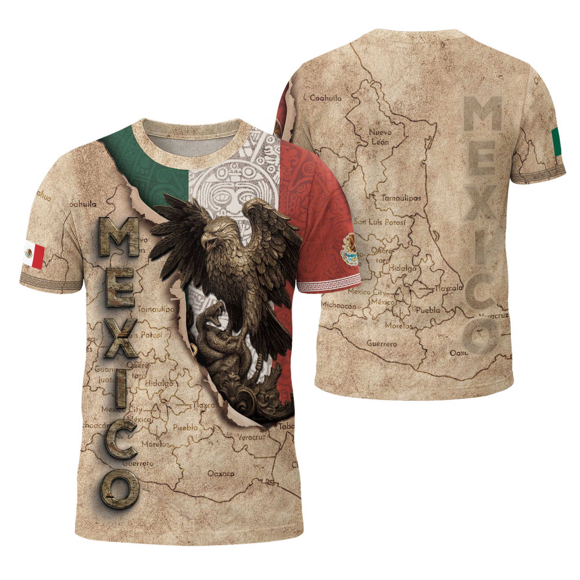 Mexico Flag Eagle Spirit Of The Nation Heritage Pride Shirt