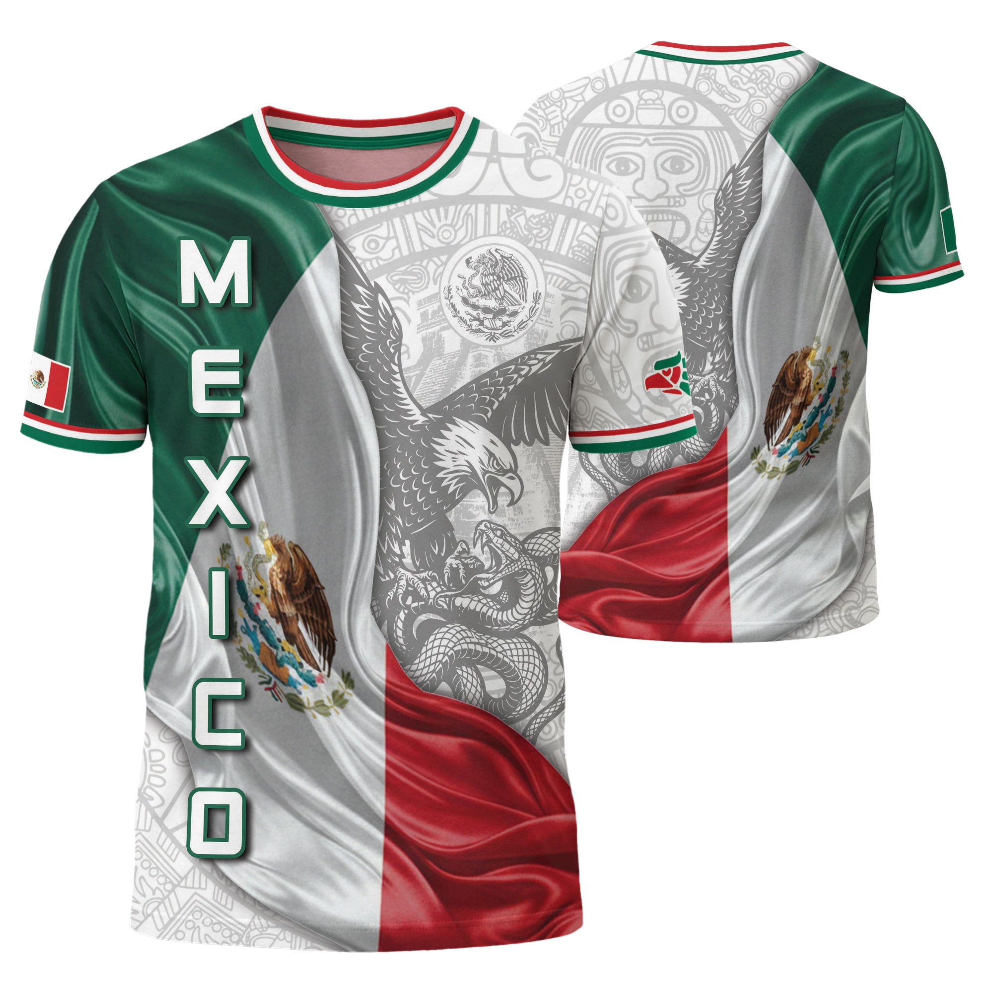 Mexico Flag Eagle Serpent Aztec Heritage National Pride Identity Shirt