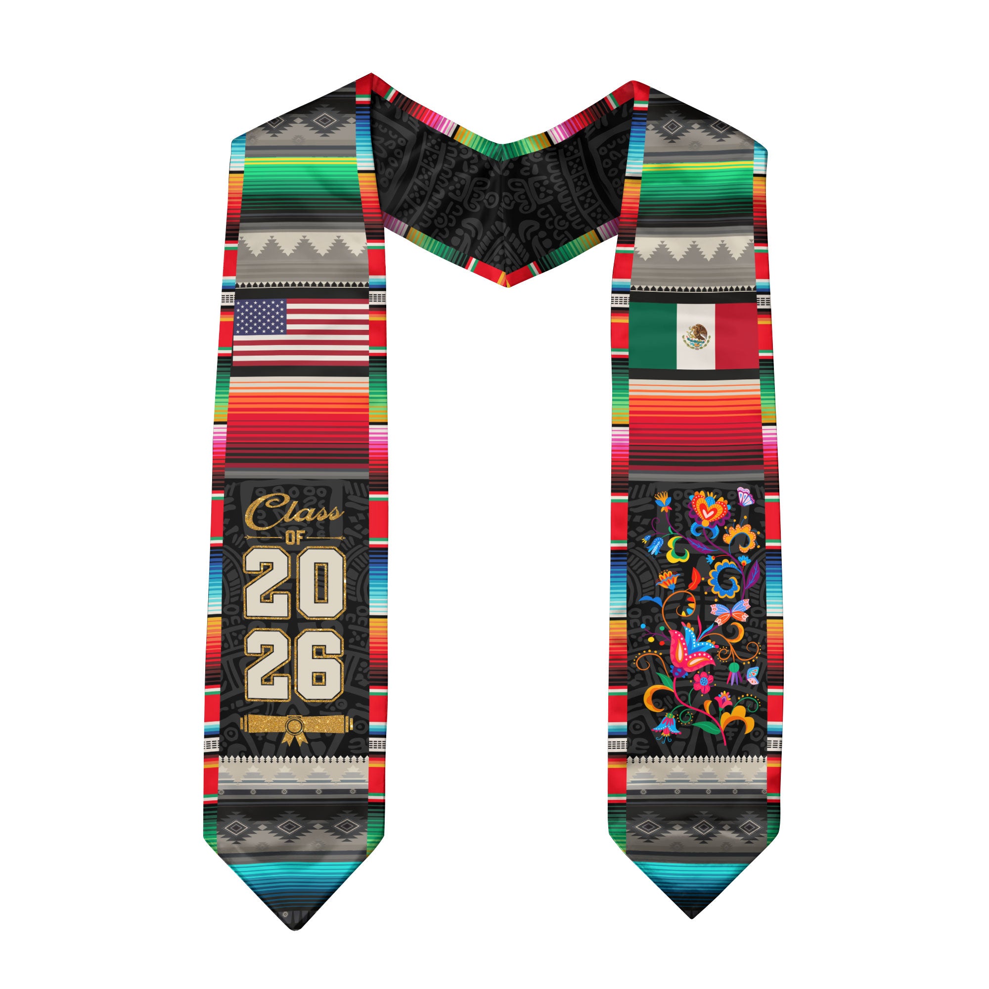 Mexican Stole 2026 Graduation, Mexico Sash for High School and College, Class of 2026