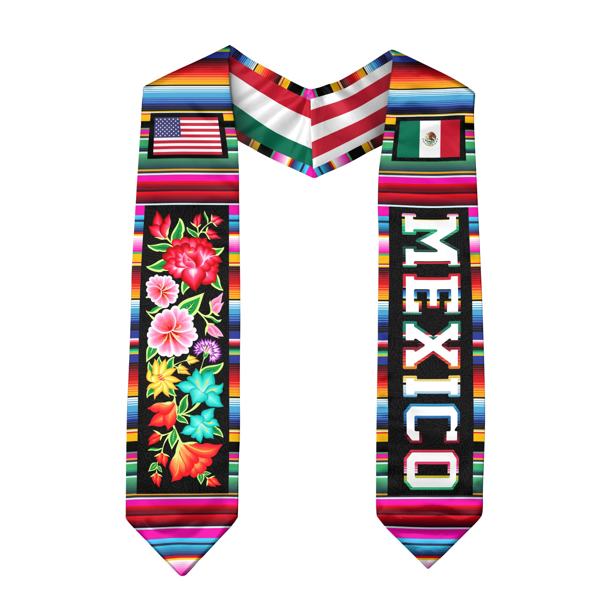 Mexican Class of 2026 Sash, Mexico Graduation Stole for Ceremony, Senior 2026