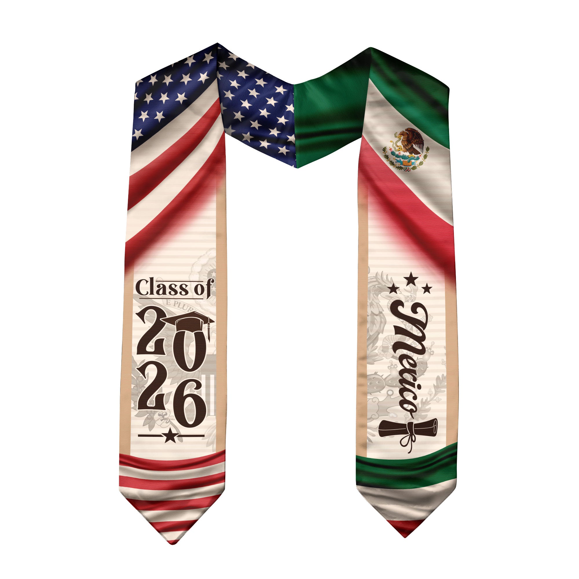 Mexican Graduation Sash Mexico 2026, Stole for Graduate Ceremony