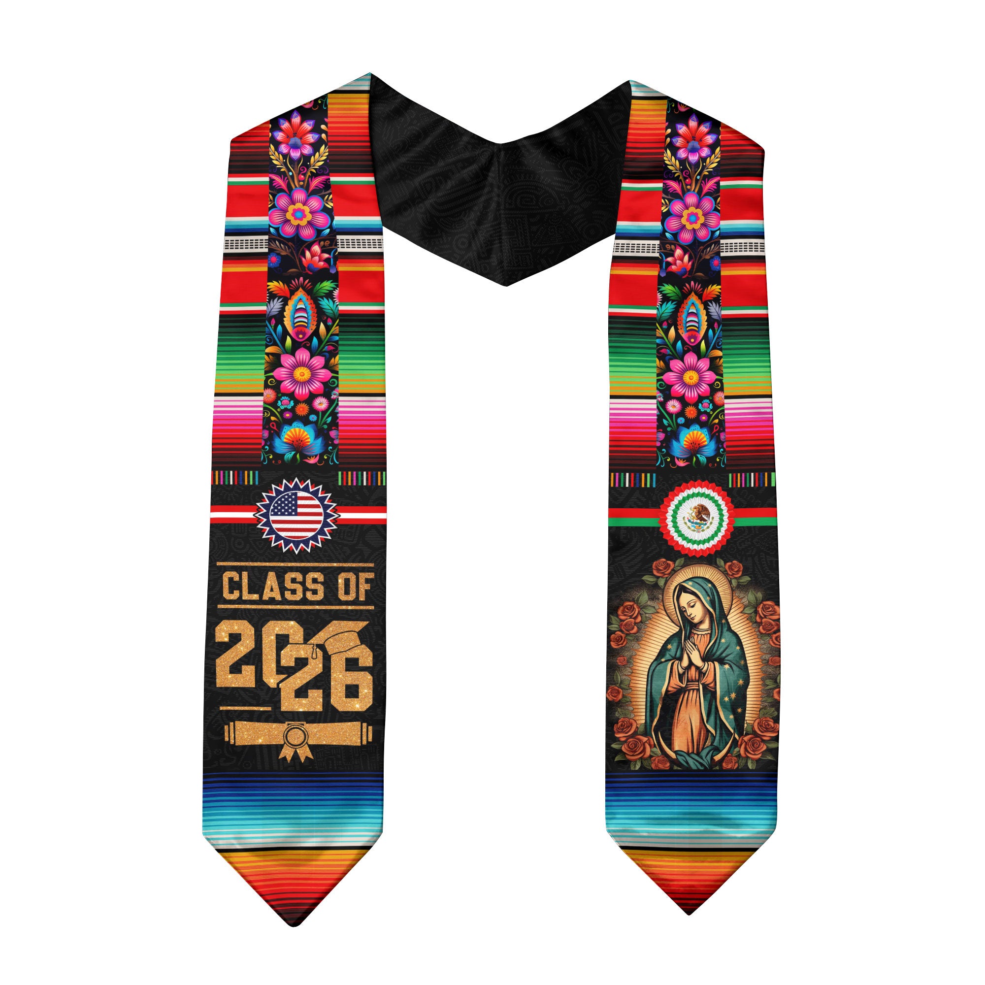 Mexican Graduate Sash 2026, Mexico Stole for Graduation Ceremony
