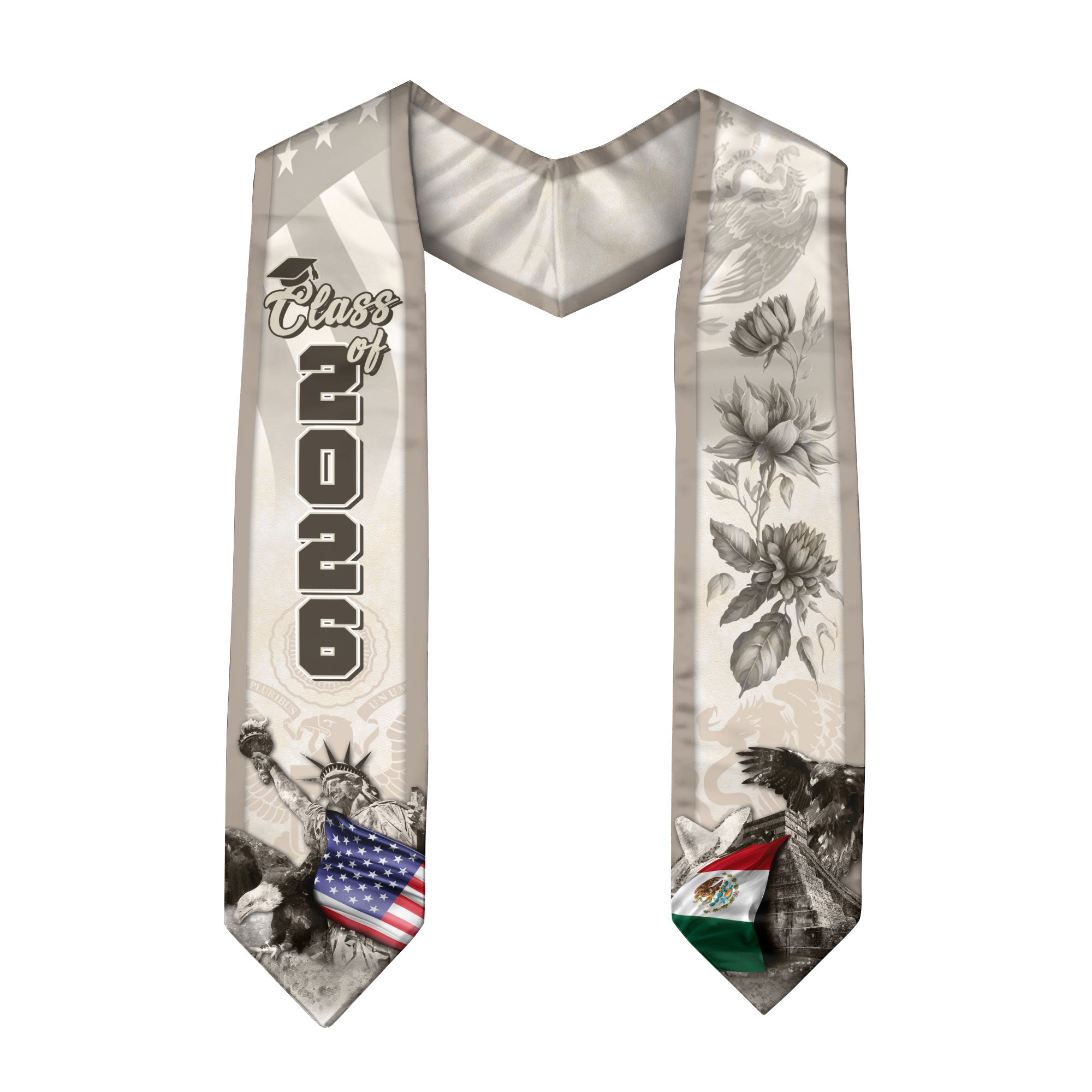 Mexico Graduation Sash 2026, Mexican Stole for Graduate Celebration