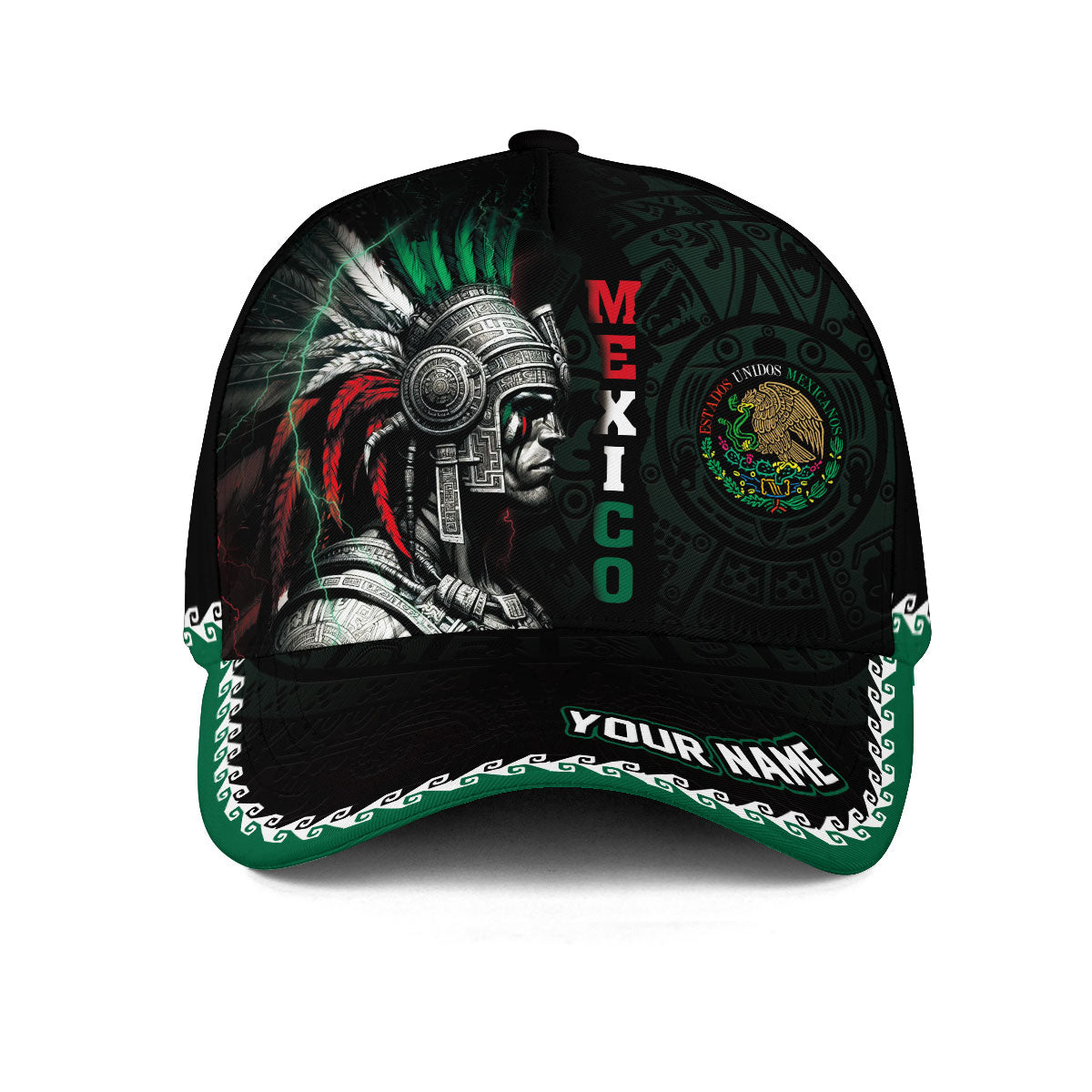 Custom Mexico Aztec Warrior Eagle Heritage Pride Power Roots Design Hat