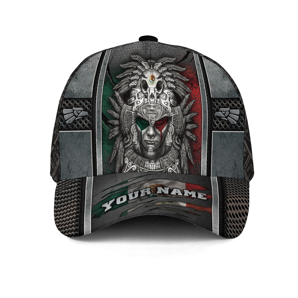 Custom Mexico Aztec Warrior Skull Eagle Heritage Pride Power Roots Hat