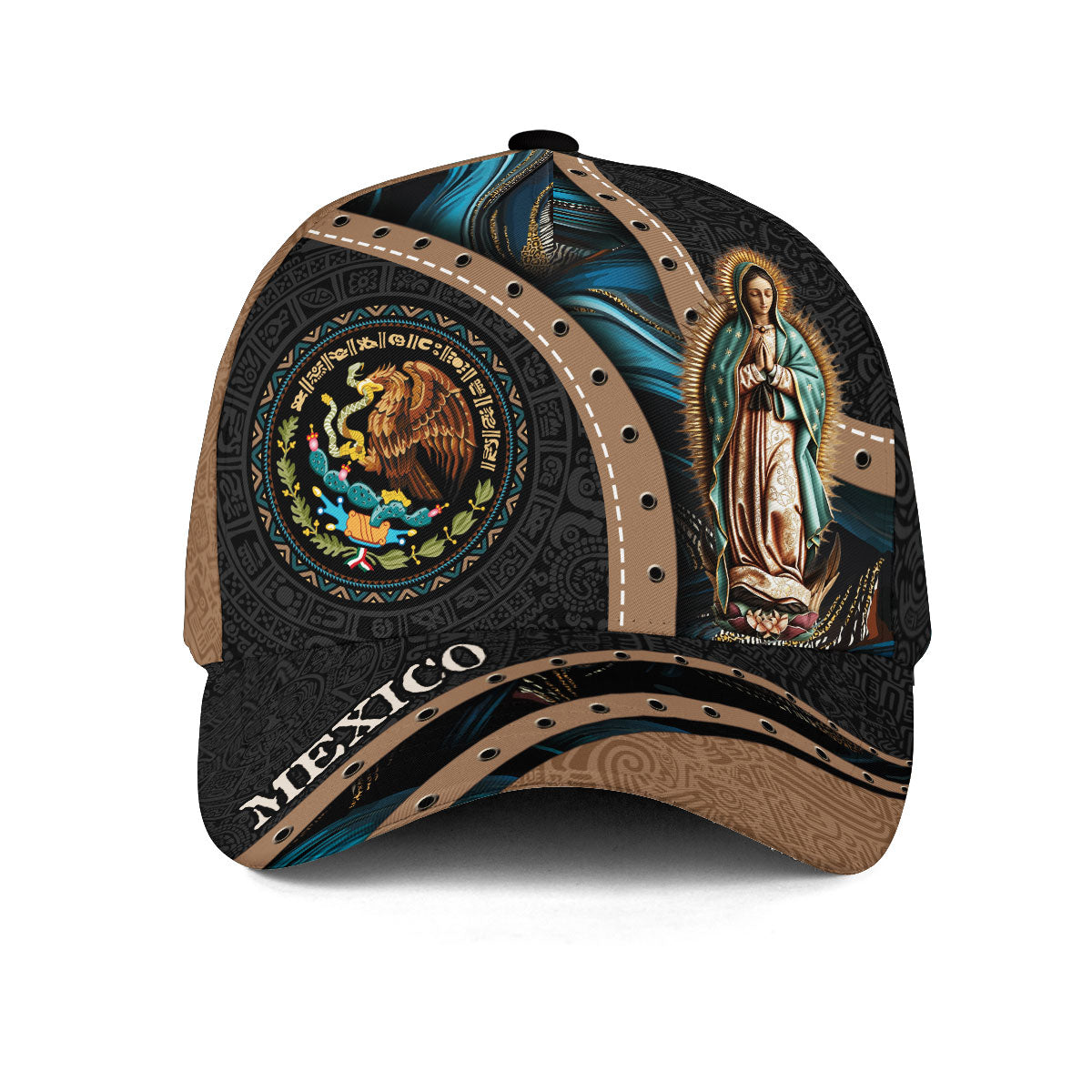 Mexico Guadalupe Virgin Mary Eagle Aztec Heritage Faith Culture Pride Hat
