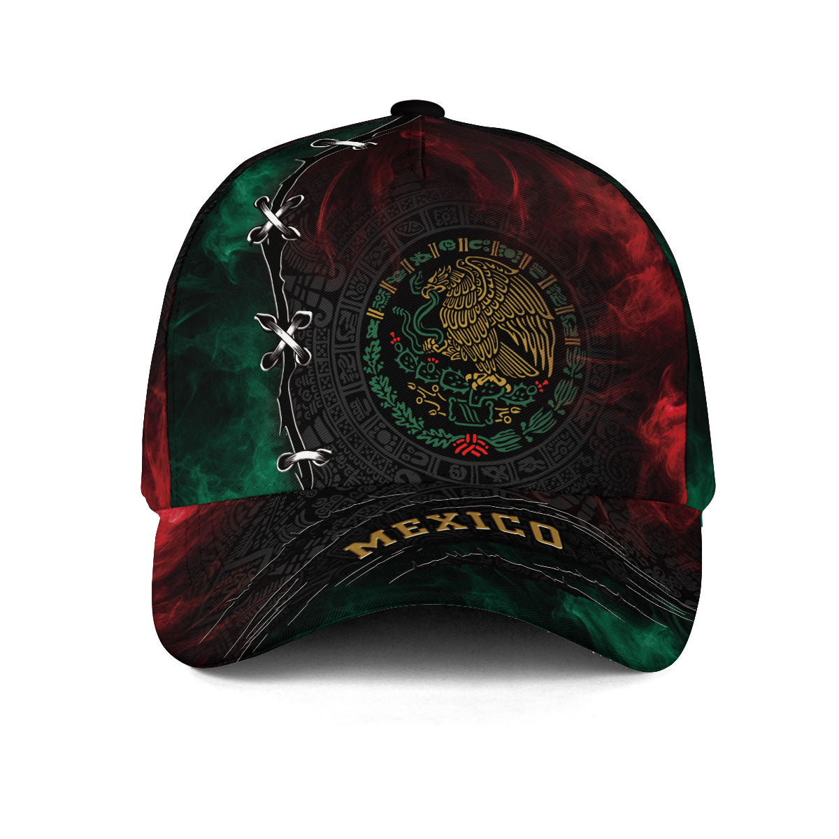 Mexico Flag Eagle Aztec Calendar Heritage Pride Power Culture Roots Hat