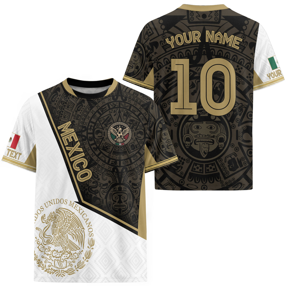 Custom Mexico Soccer Jersey with Name & Number – Aztec Style