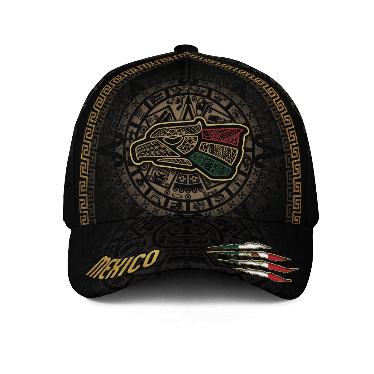 Mexico Aztec Eagle Symbol Calendar Heritage Pride Power Culture Roots Hat