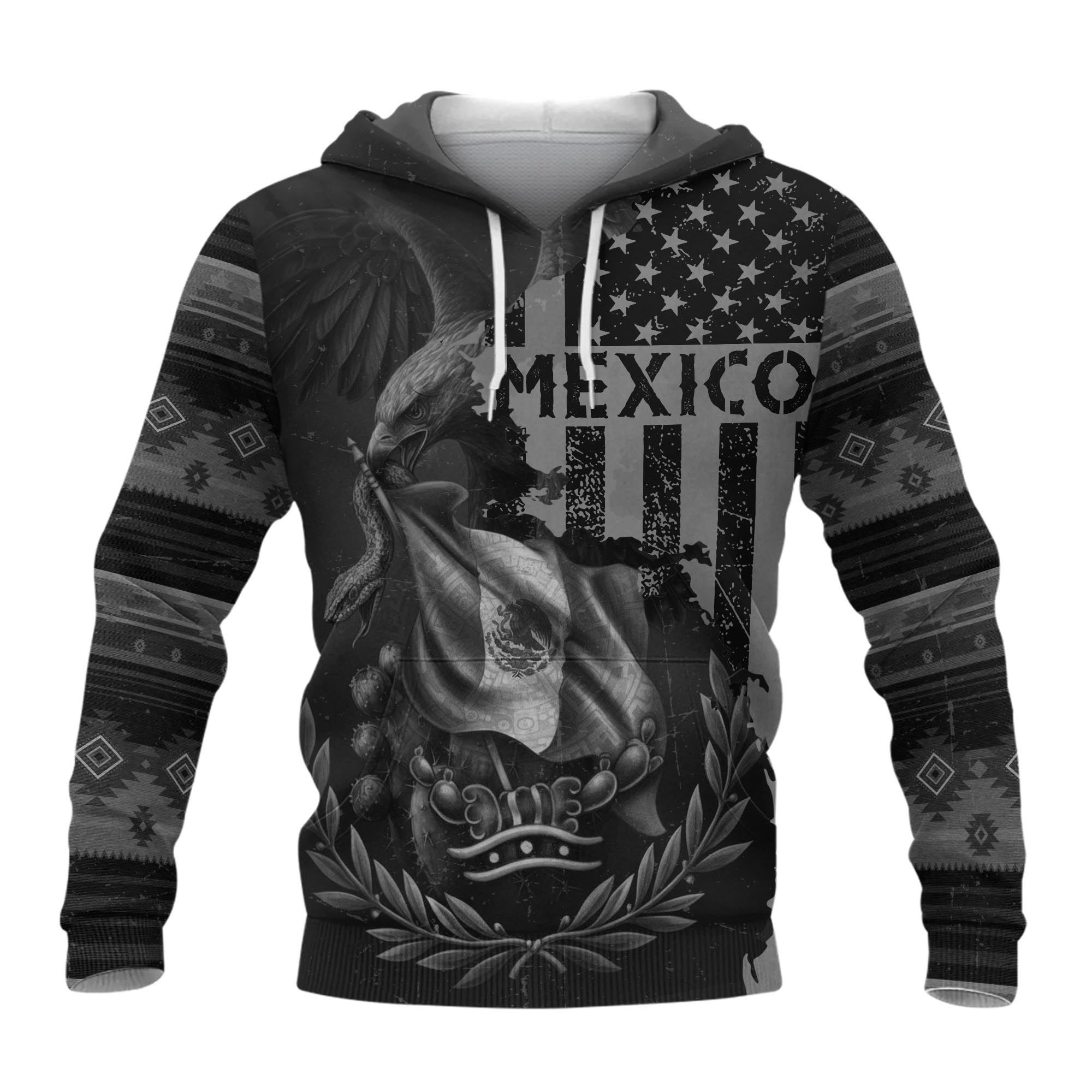 Sudadera De Mexico Aztec Eagle Tribal Cultural Symbol Graphic Para Hombre Hoodie