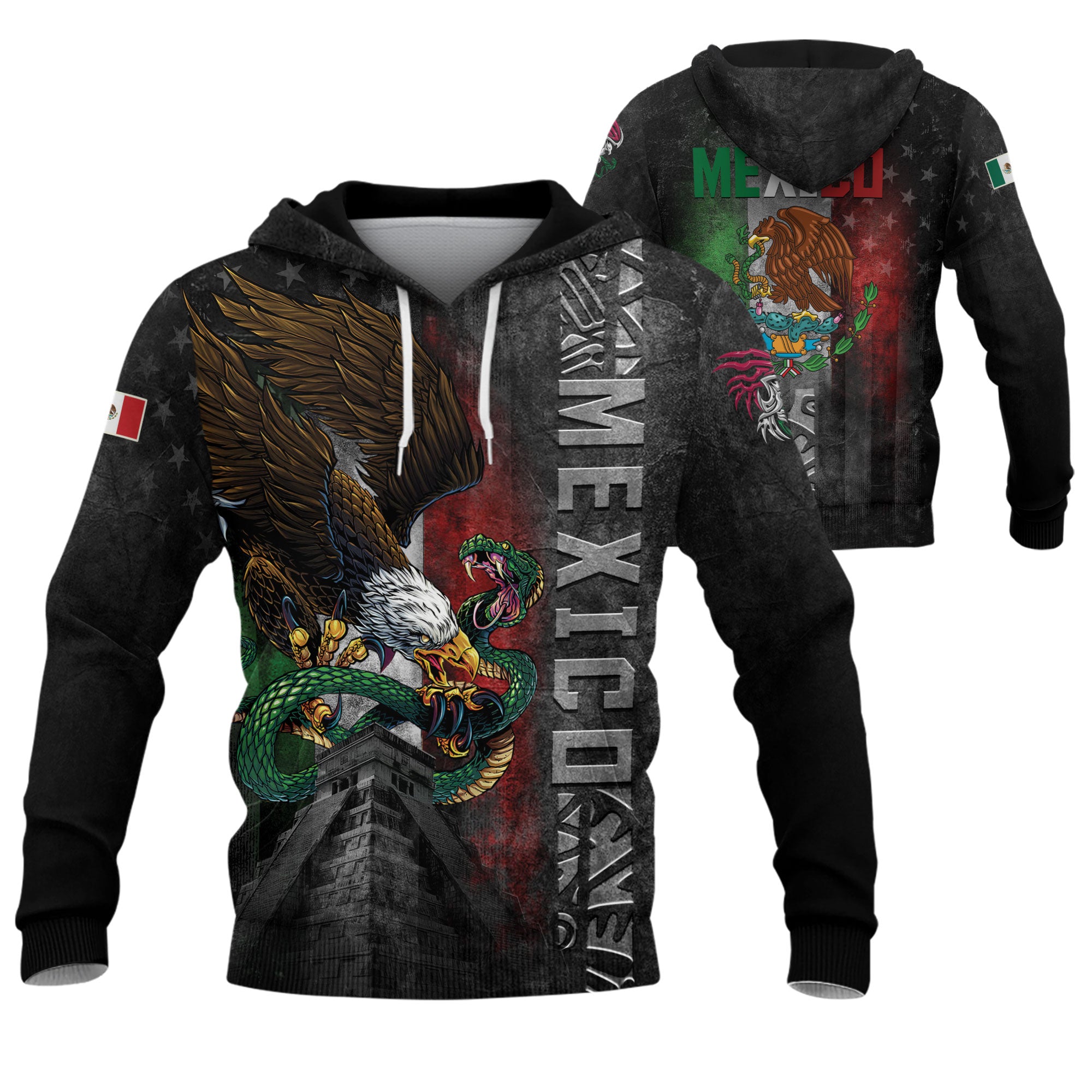 Sudadera con capucha del calendario azteca de piedra solar de México, símbolo antiguo, herencia, orgullo guerrero