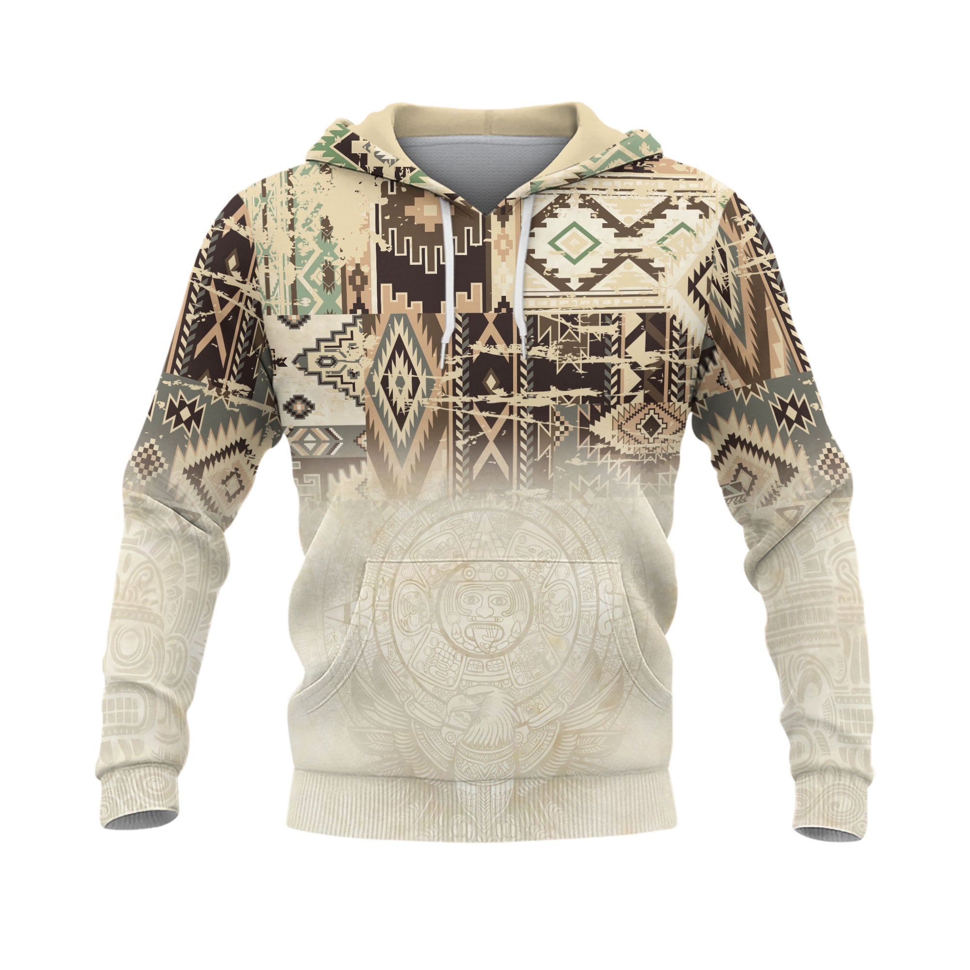 Sudadera con capucha del calendario azteca de piedra solar de México, símbolo antiguo, herencia, orgullo guerrero