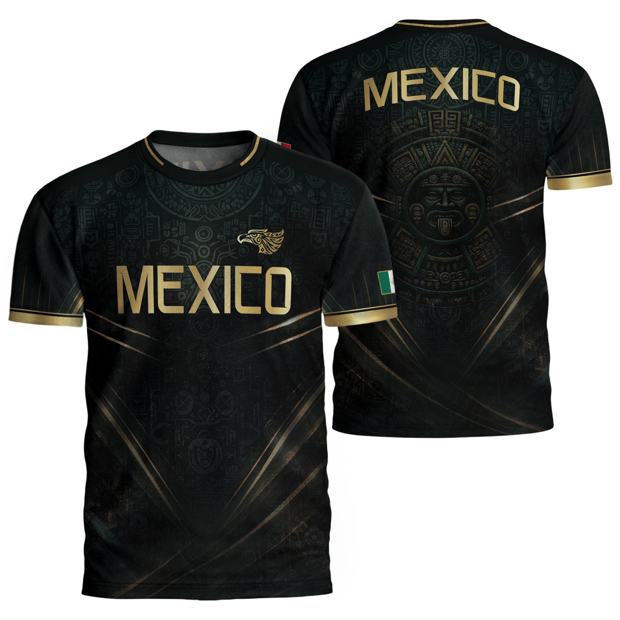 Mexico Heritage Football Jersey Black Gold, Tradition Meets Modern Expression