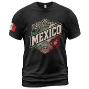 Mexico Aztec Eagle Graphic T-Shirt Cultural Heritage Design Casual Cotton Short Sleeve Tee