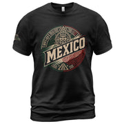Mexico Ancient Culture Graphic T-Shirt Aztec Inspired Design Casual Cotton Short Sleeve Tee
