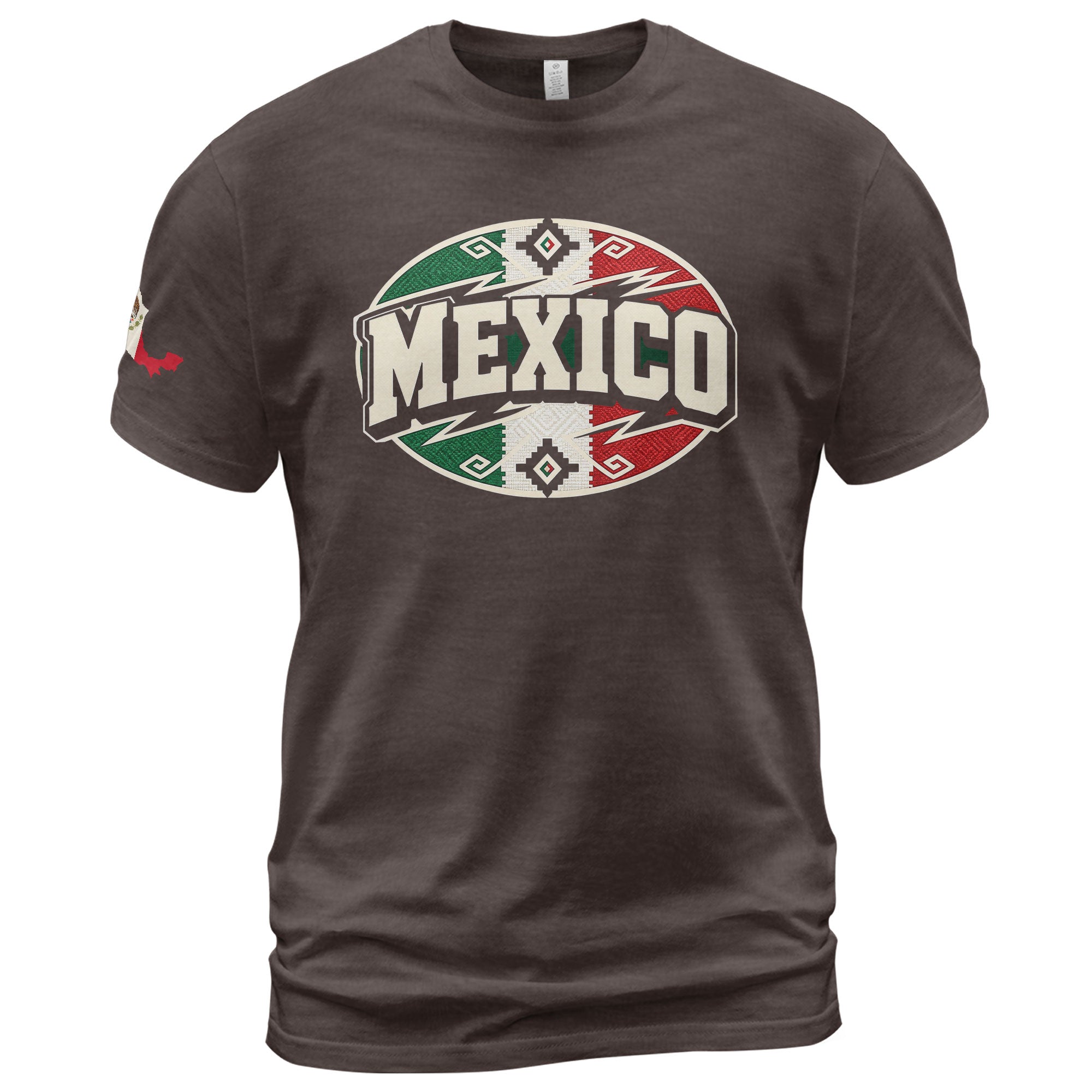 Mexico Graphic T-Shirt Cultural Flag Print Design Casual Short Sleeve Cotton Apparel
