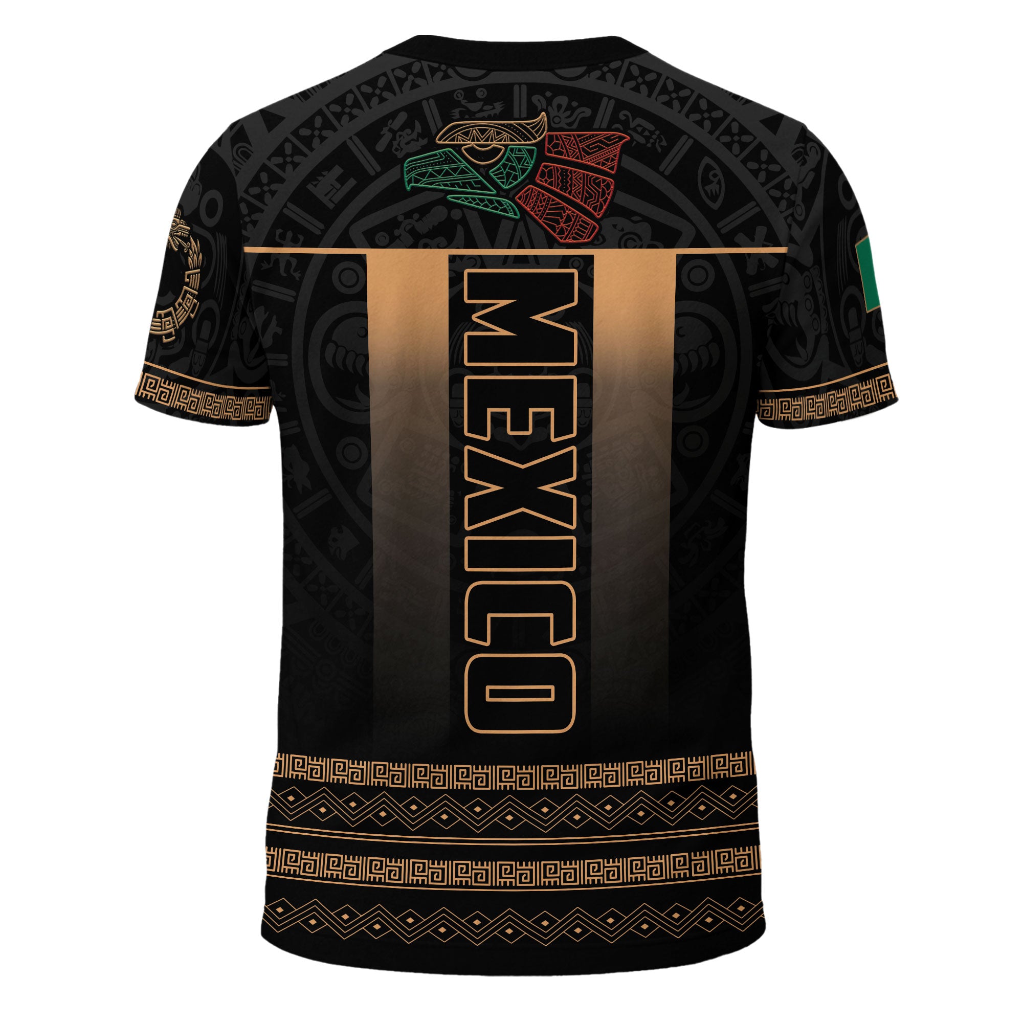 Mexico Aztec Eagle Gold Heritage Warrior Spirit Pride Legacy Shirt