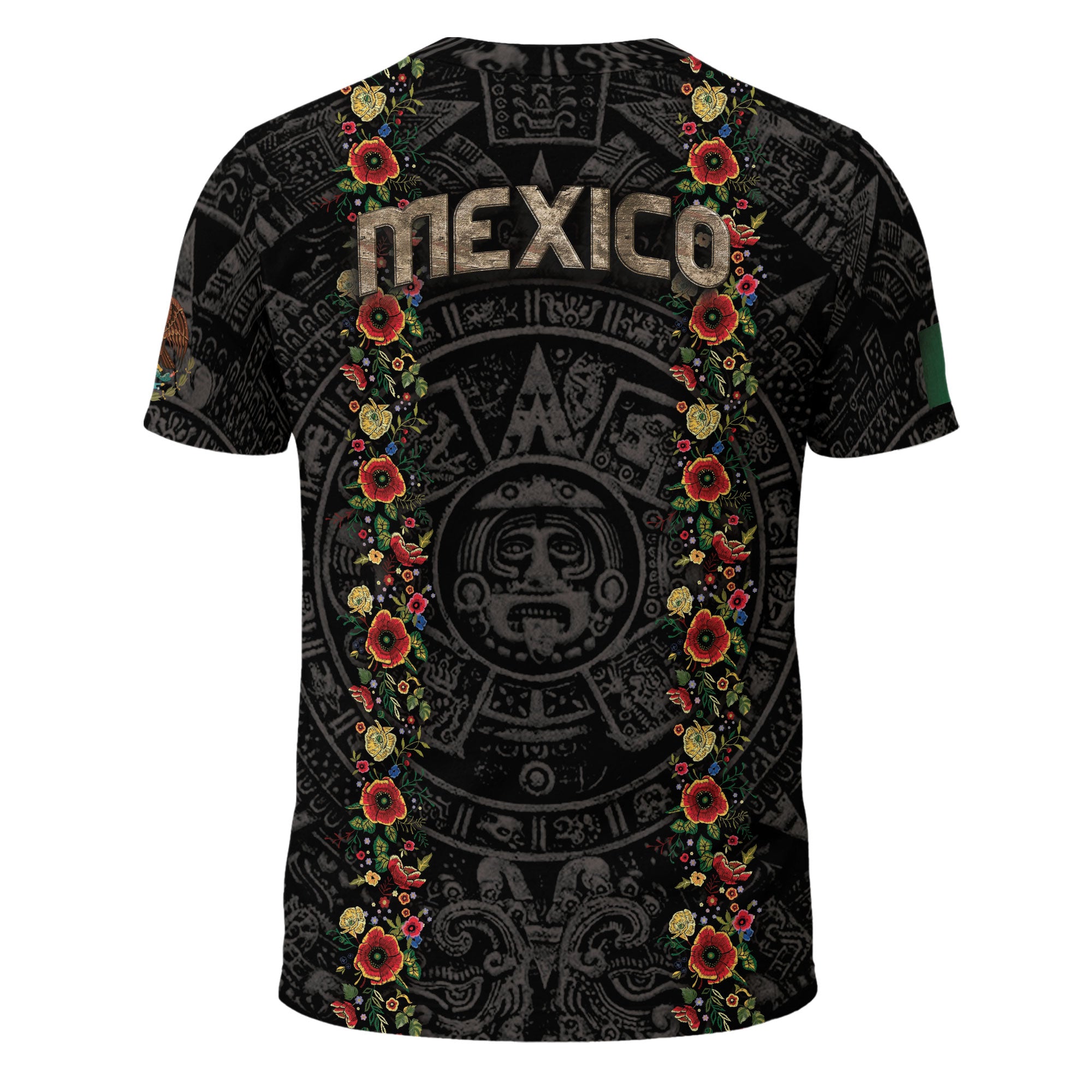 Mexico Flag Guadalupe Aztec Floral Heritage Legacy Pride Shirt