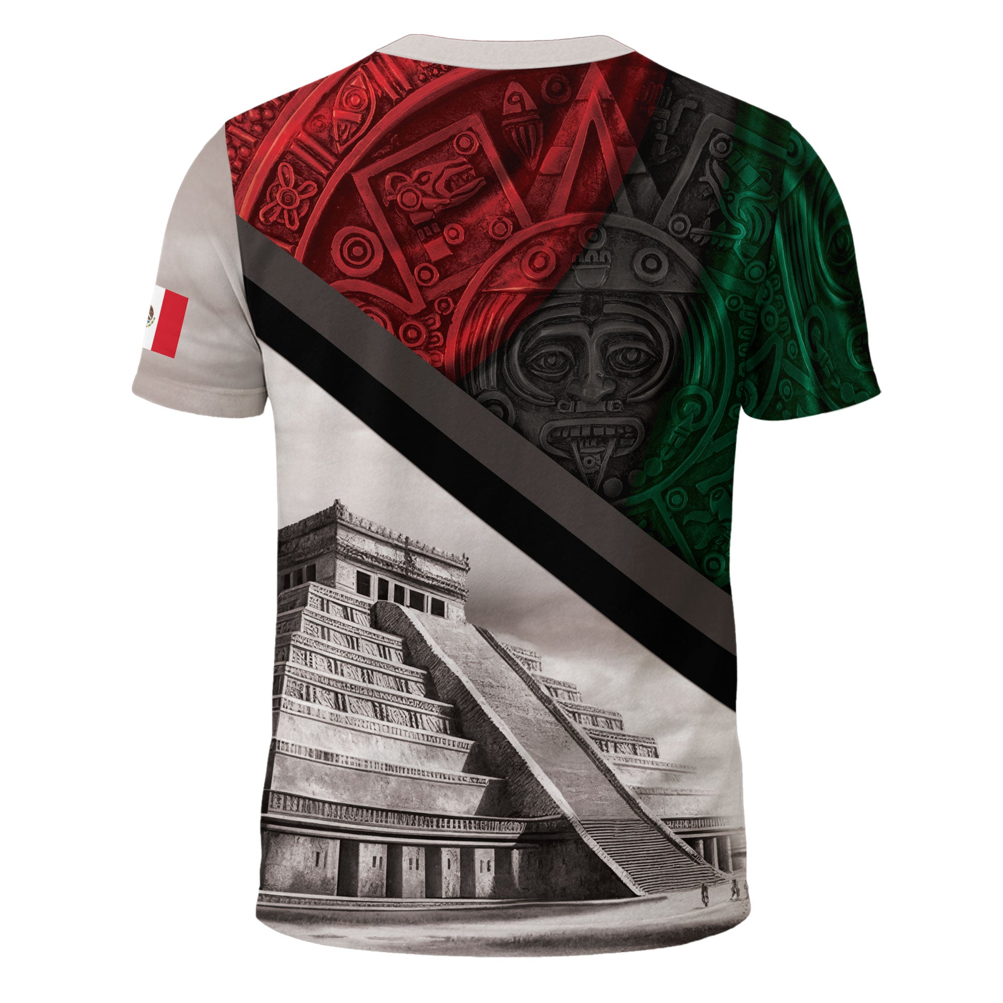 Mexico Flag Pyramid Aztec Heritage Pride Warrior Spirit Legacy Shirt